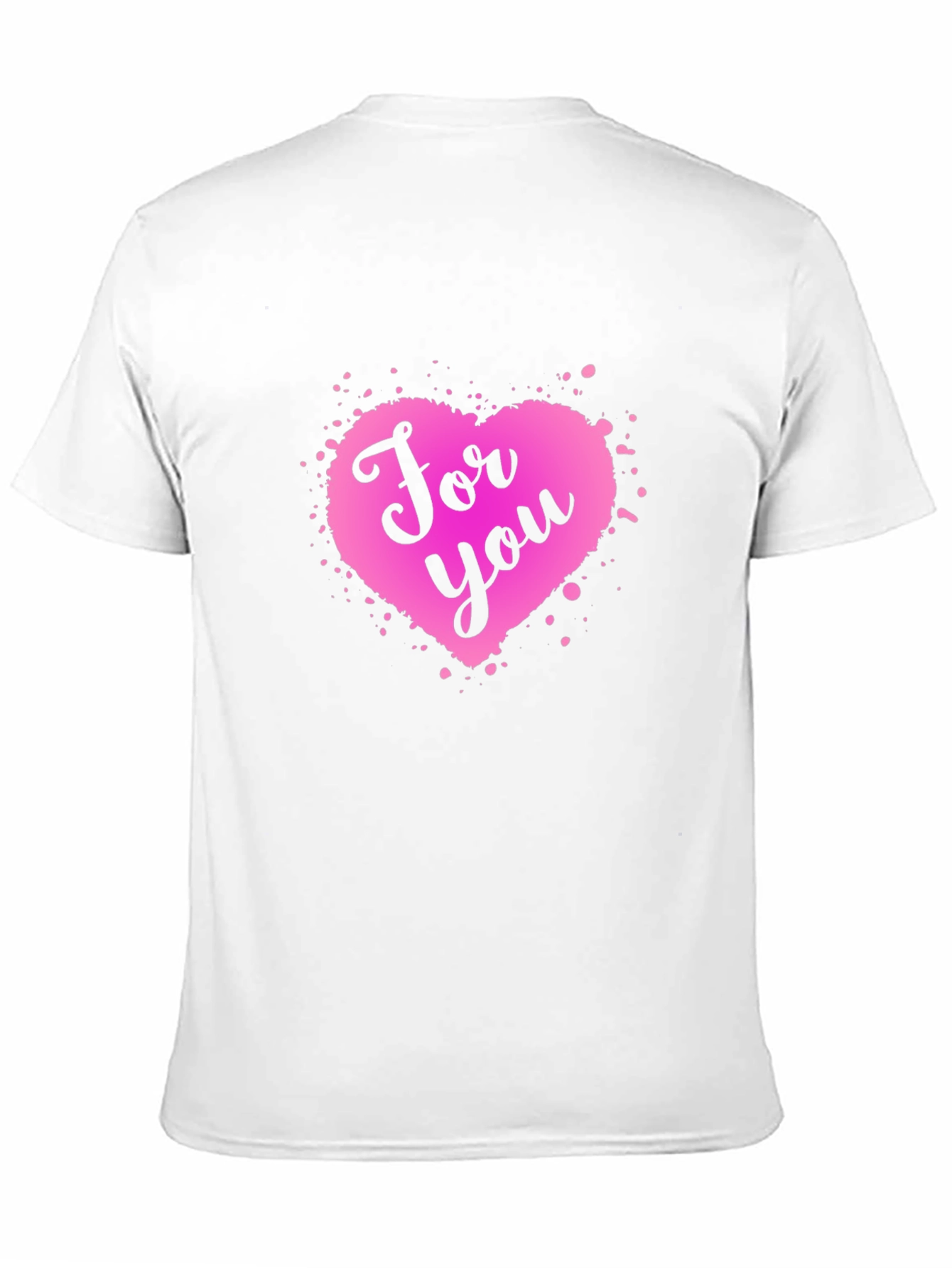 For You Heart Graphic Black T-Shirt
