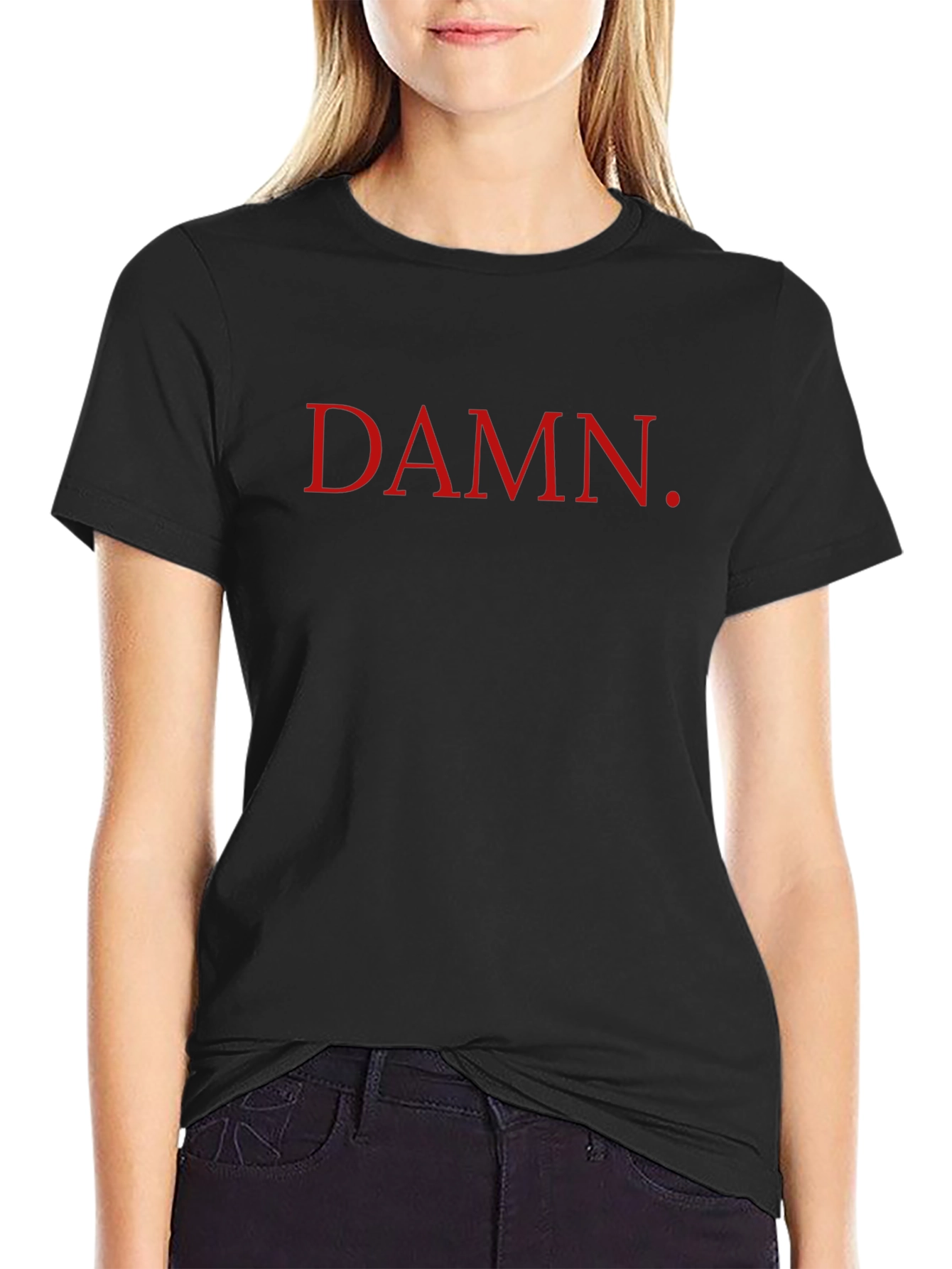 DAMN. Graphic Tee - Black Crew Neck T-Shirt