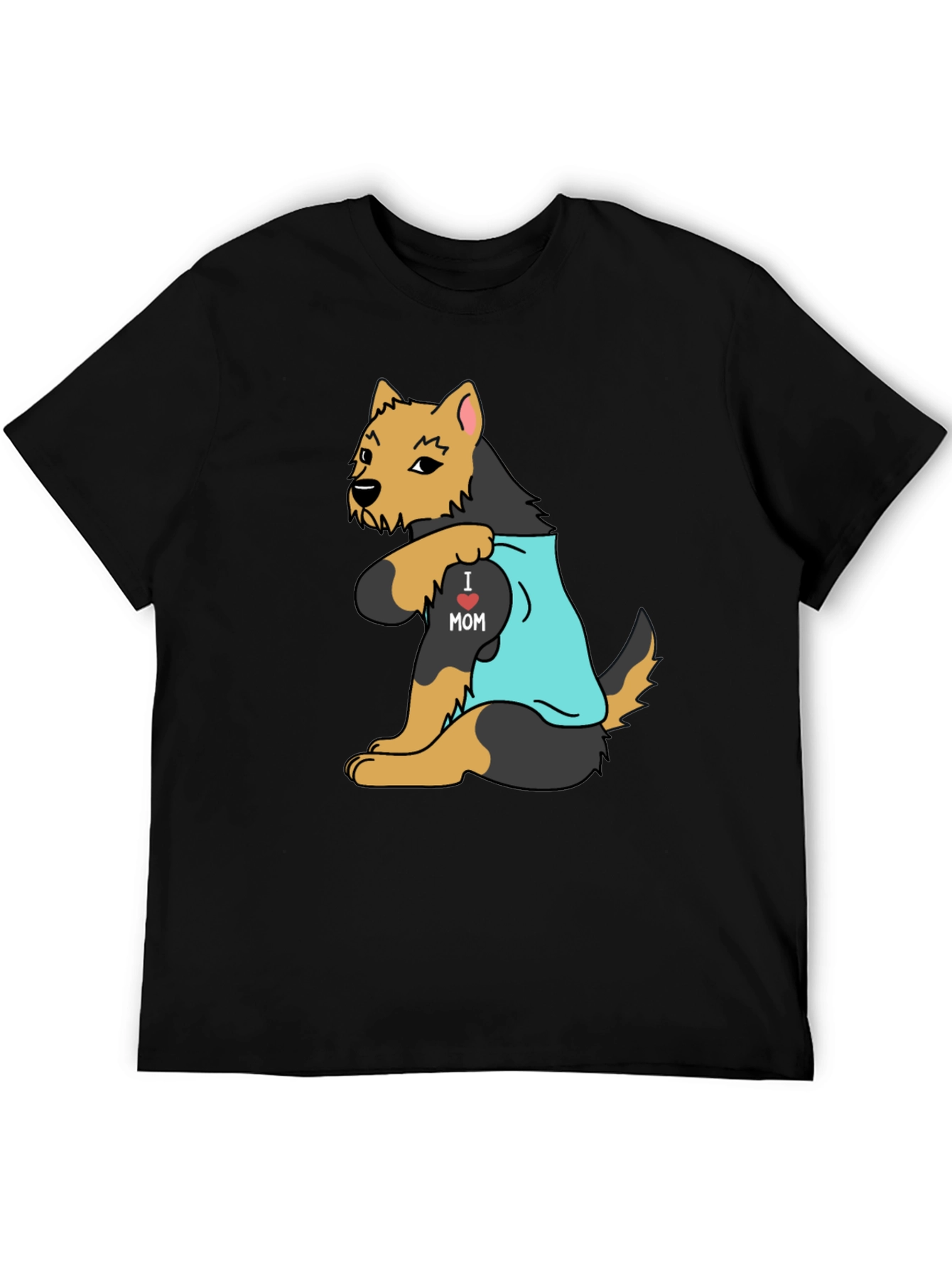 Dog Lover T-Shirt - I Heart Mom Tattoo