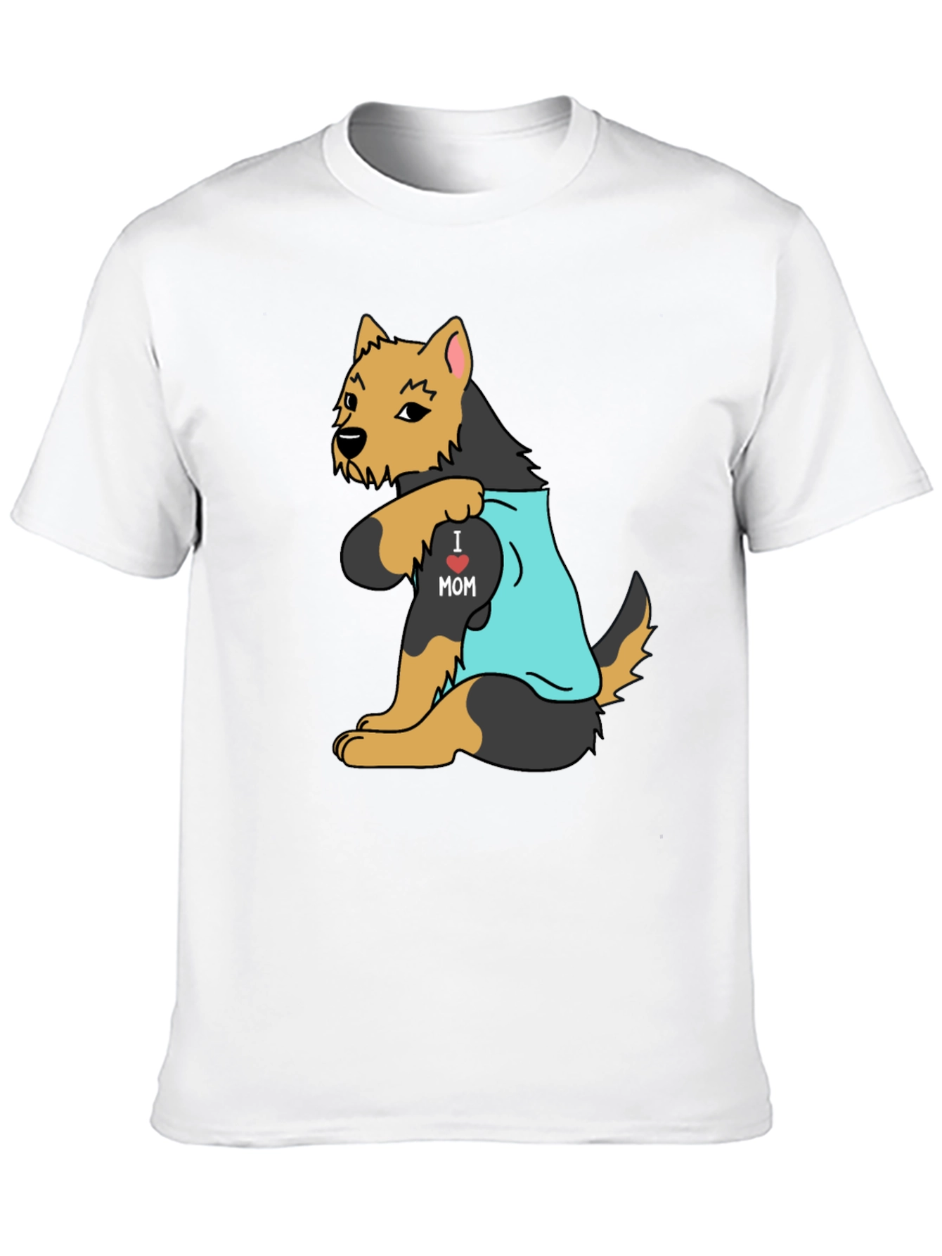 Dog Lover T-Shirt - I Heart Mom Tattoo