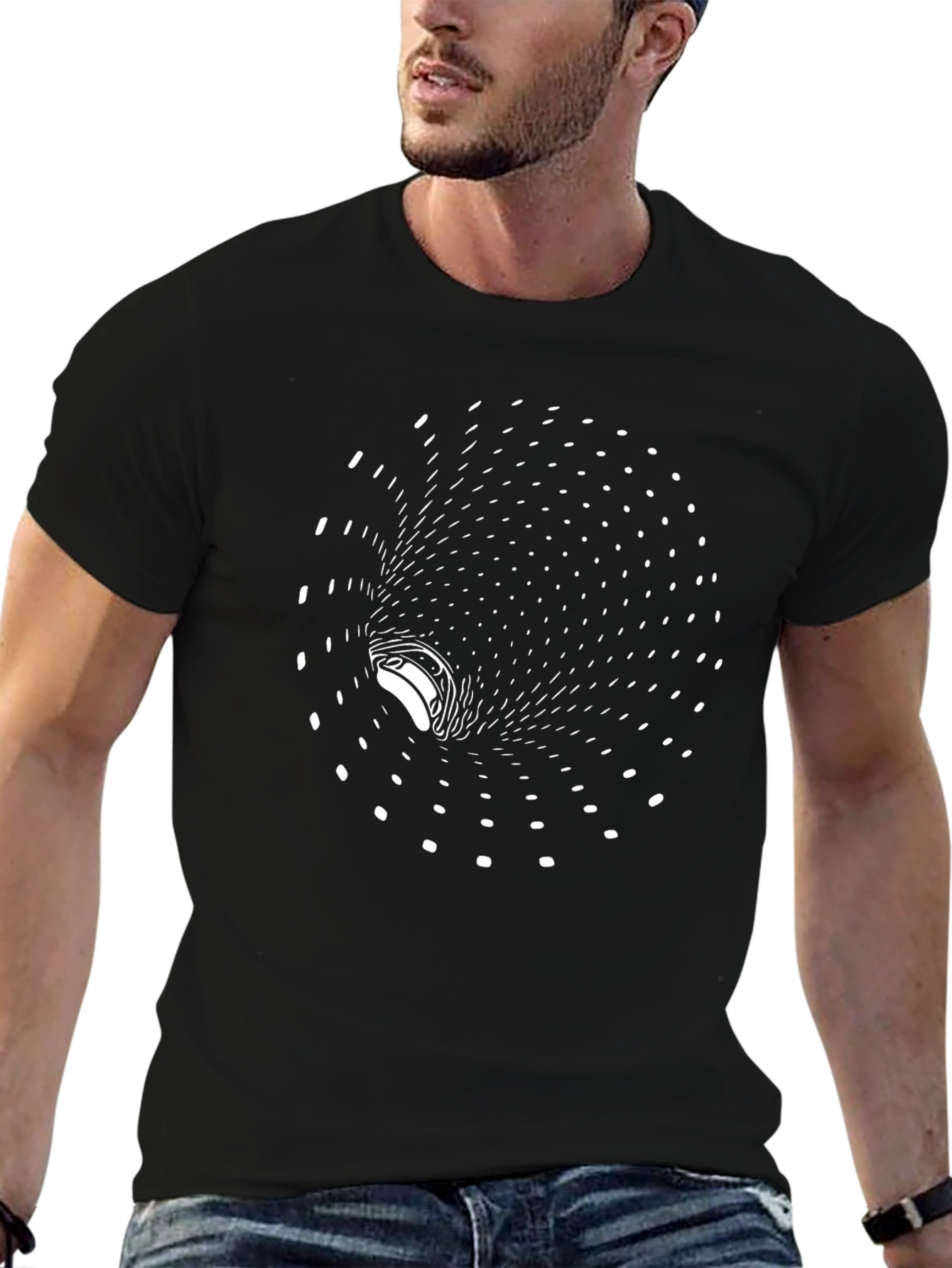 Optical Illusion Black T-Shirt