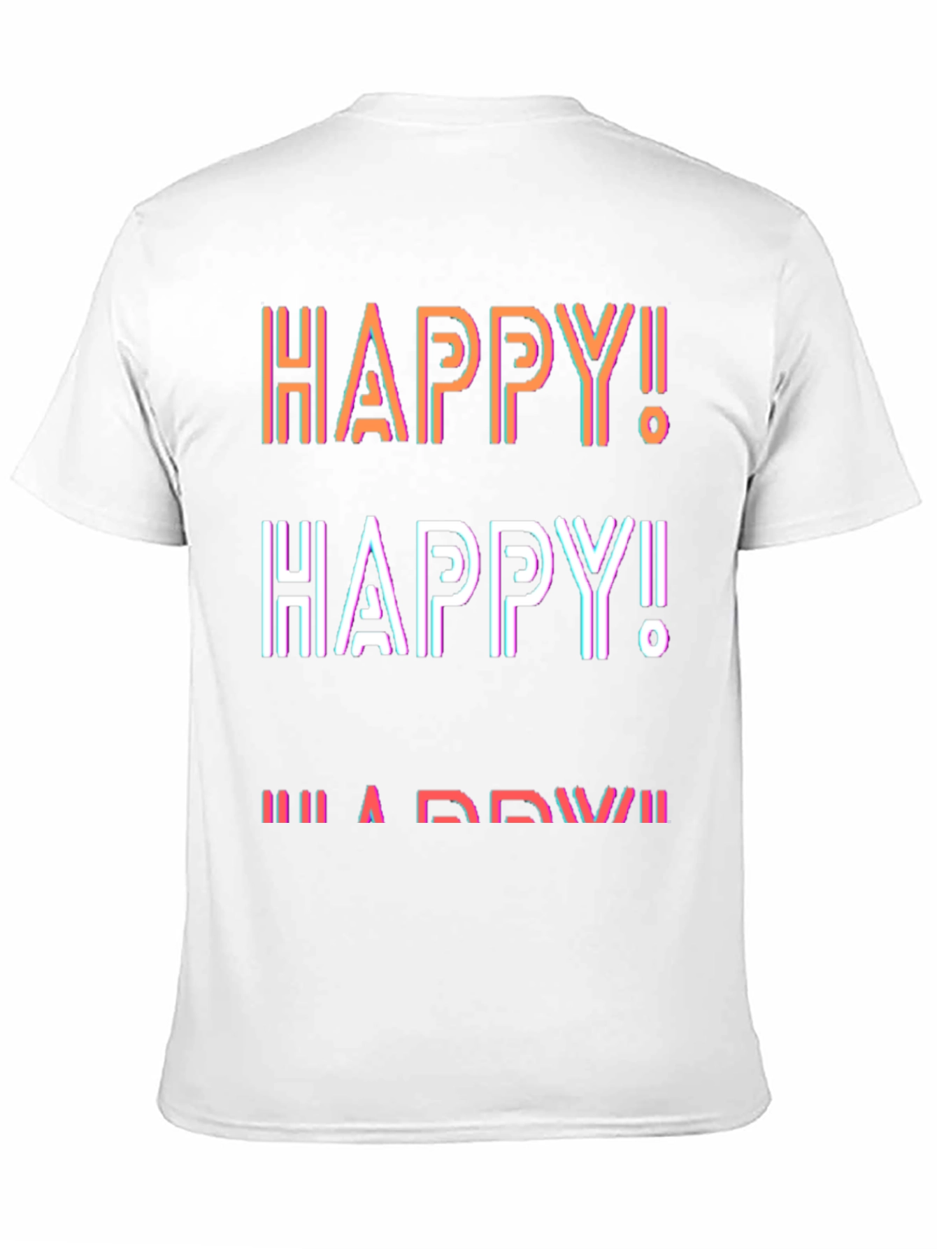 Happy Graphic T-Shirt - Mens Casual Tee
