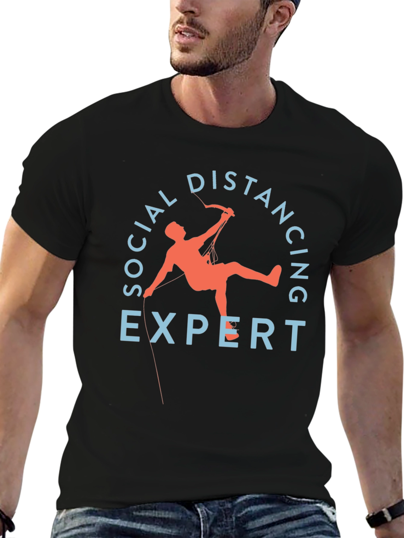 Social Distancing Expert T-Shirt - Funny Climber Tee