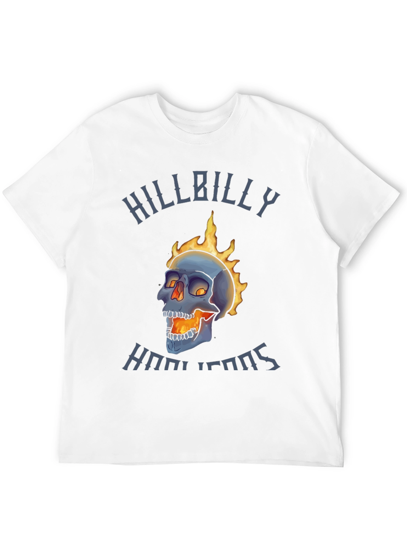 Hillbilly Hooligans Flaming Skull T-Shirt
