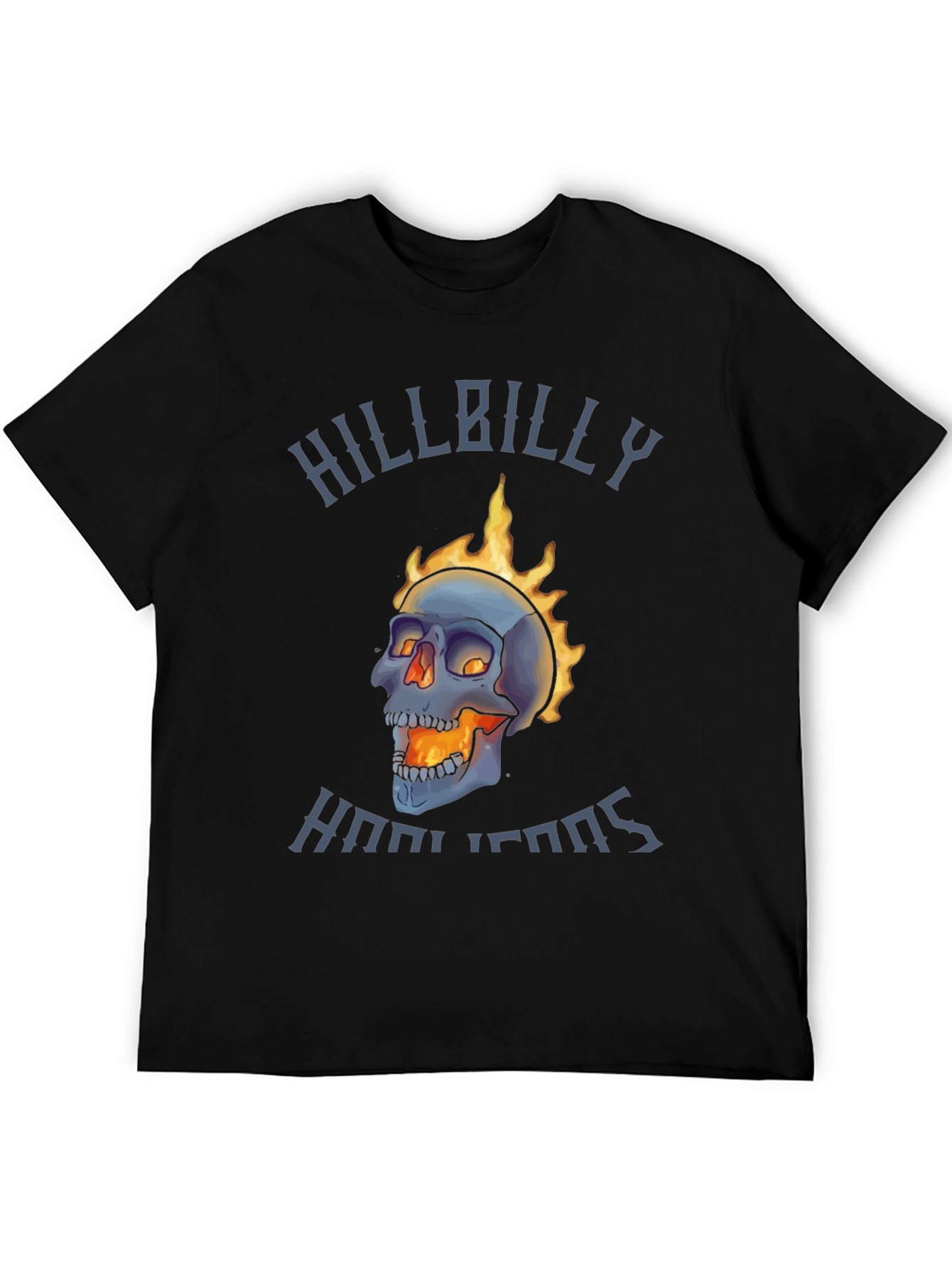 Hillbilly Hooligans Flaming Skull T-Shirt