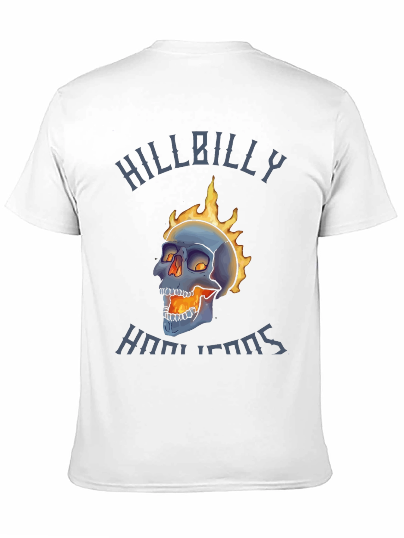 Hillbilly Hooligans Flaming Skull T-Shirt