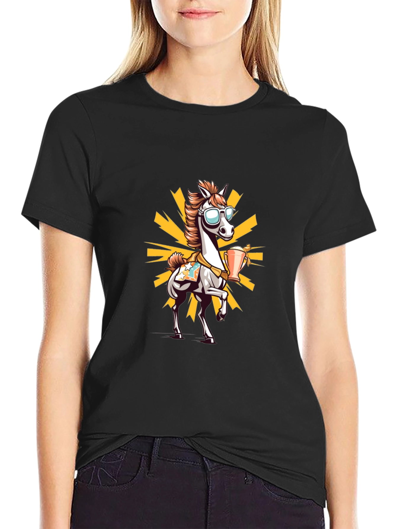 Cool Horse Cartoon T-Shirt