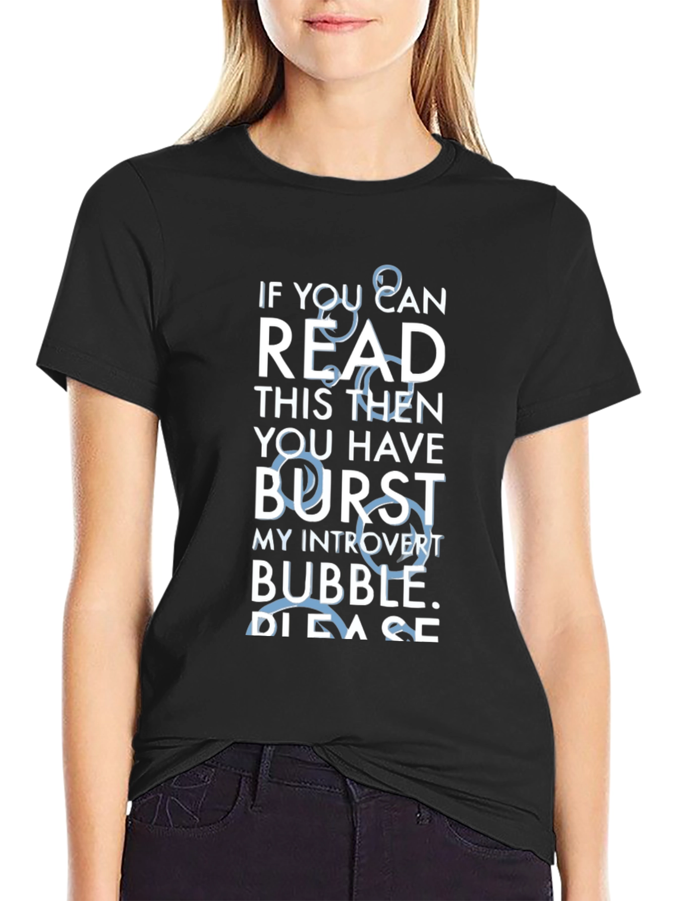 Introvert Bubble Burst T-Shirt - Please Go Away!