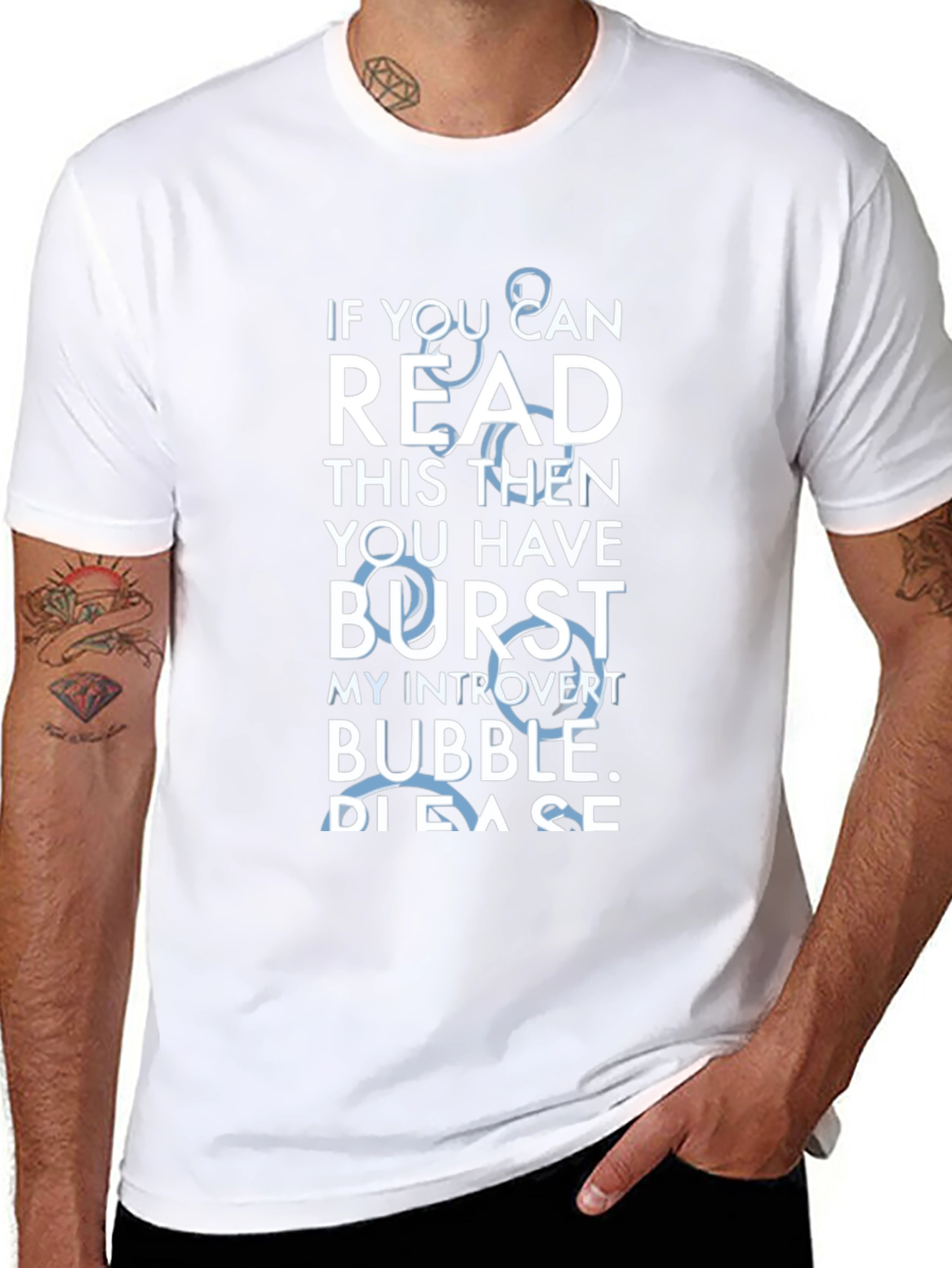 Introvert Bubble Burst T-Shirt - Please Go Away!
