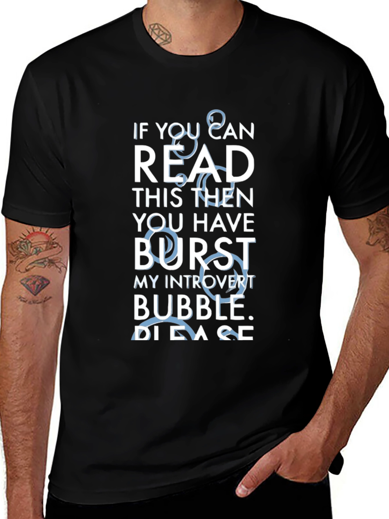 Introvert Bubble Burst T-Shirt - Please Go Away!