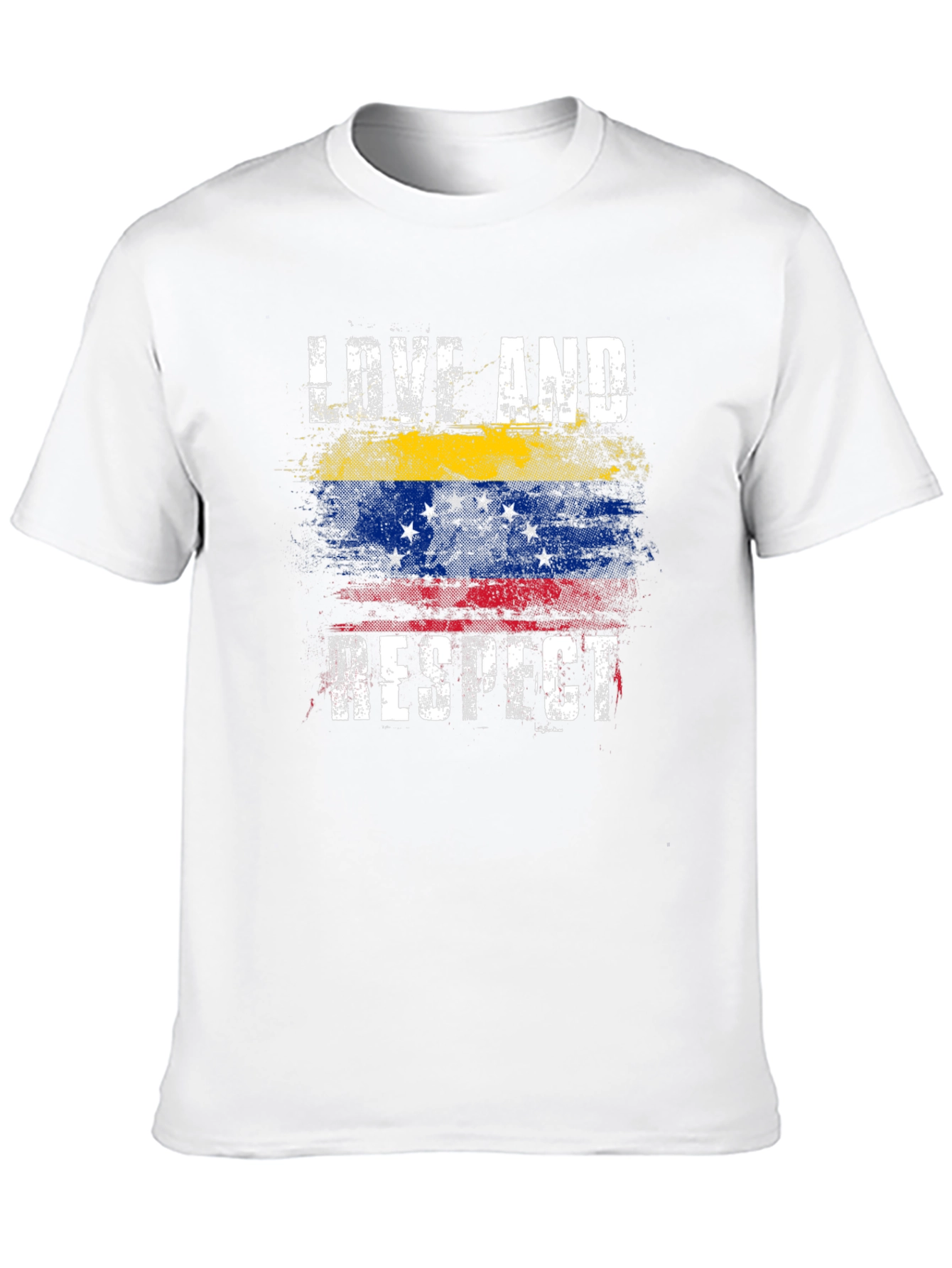 Venezuela Flag Love and Respect Graphic T-Shirt