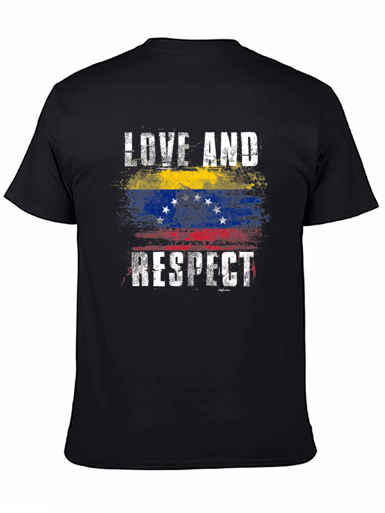 Venezuela Flag Love and Respect Graphic T-Shirt