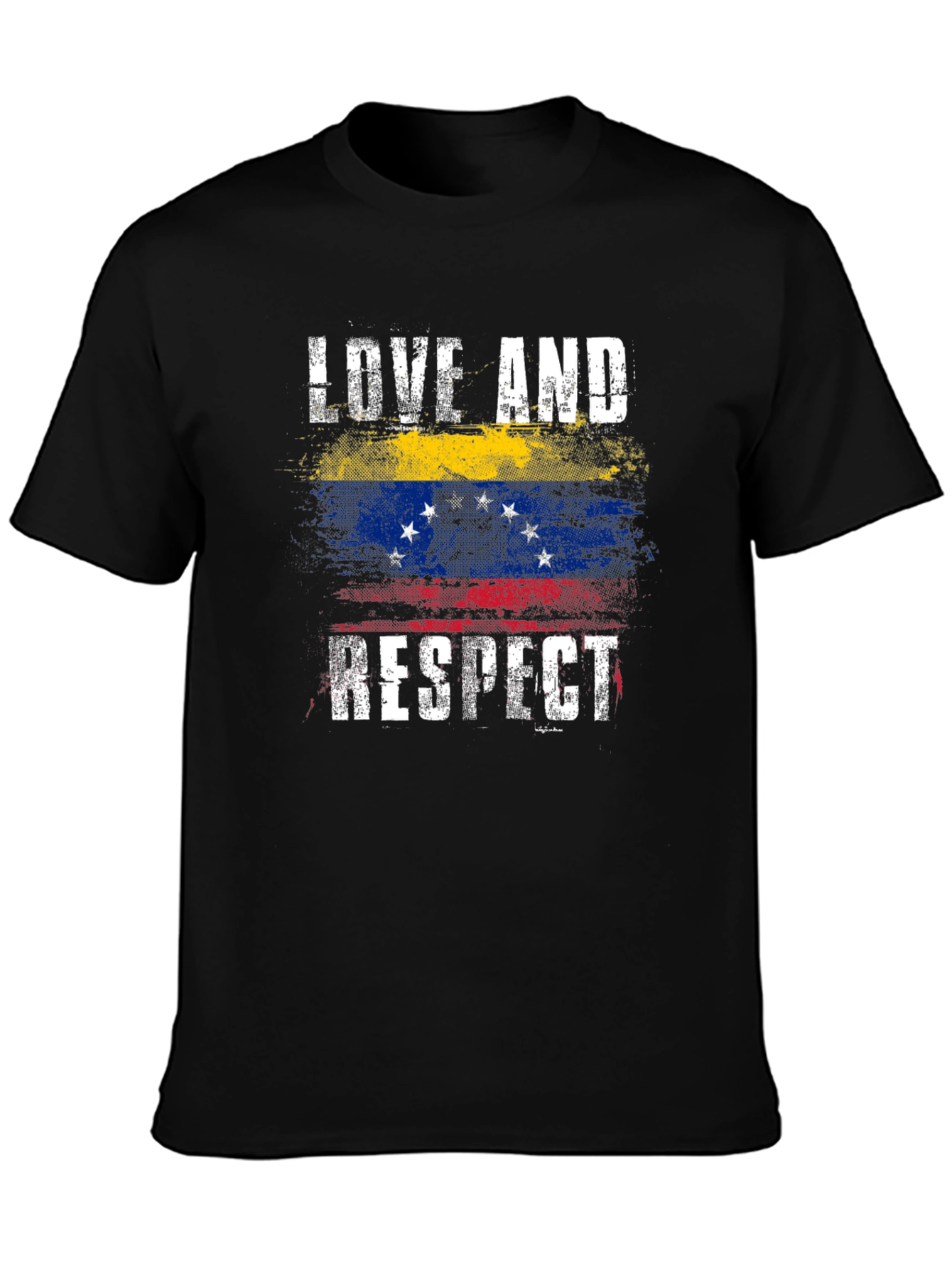 Venezuela Flag Love and Respect Graphic T-Shirt