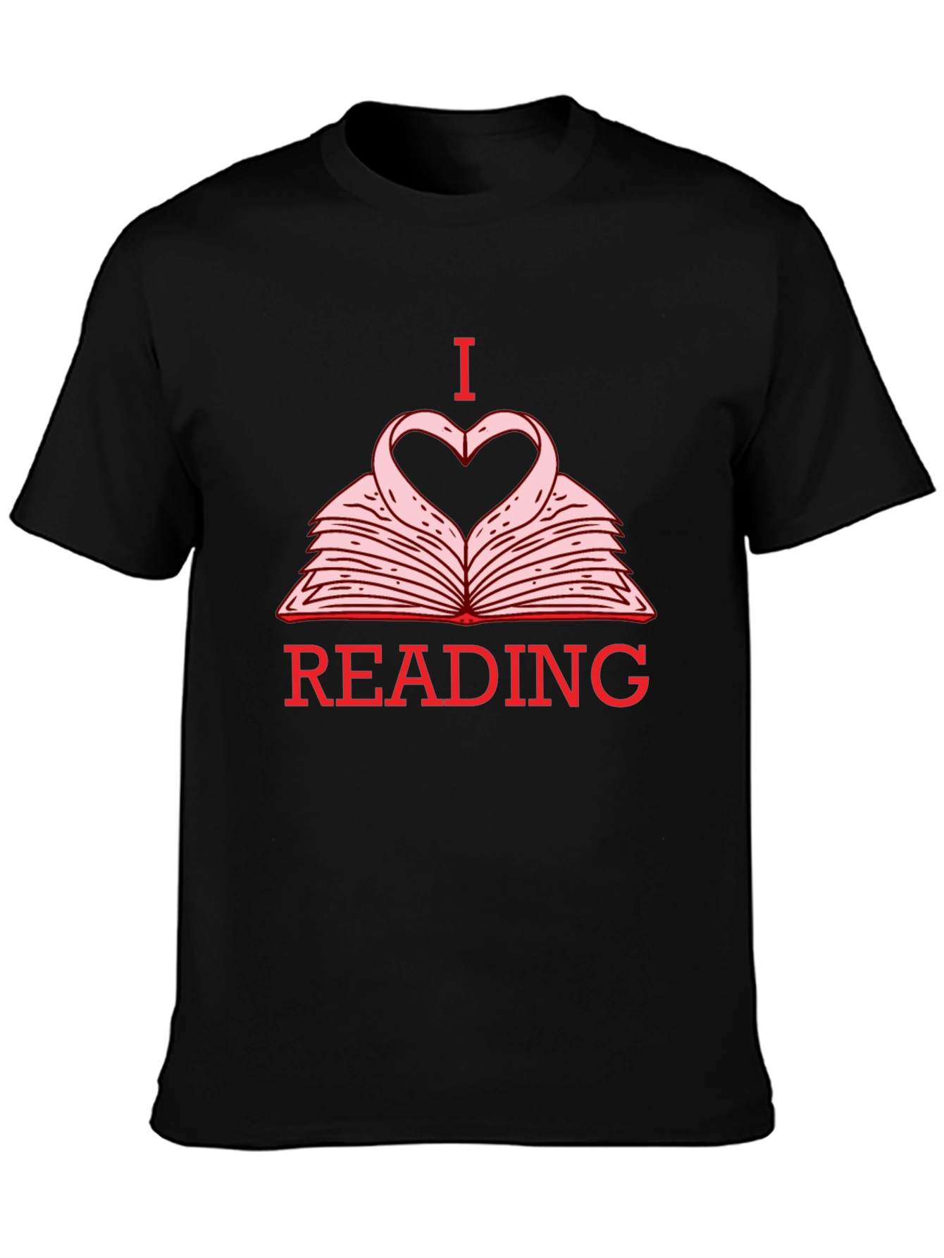I Love Reading T-Shirt - Heart Book Design