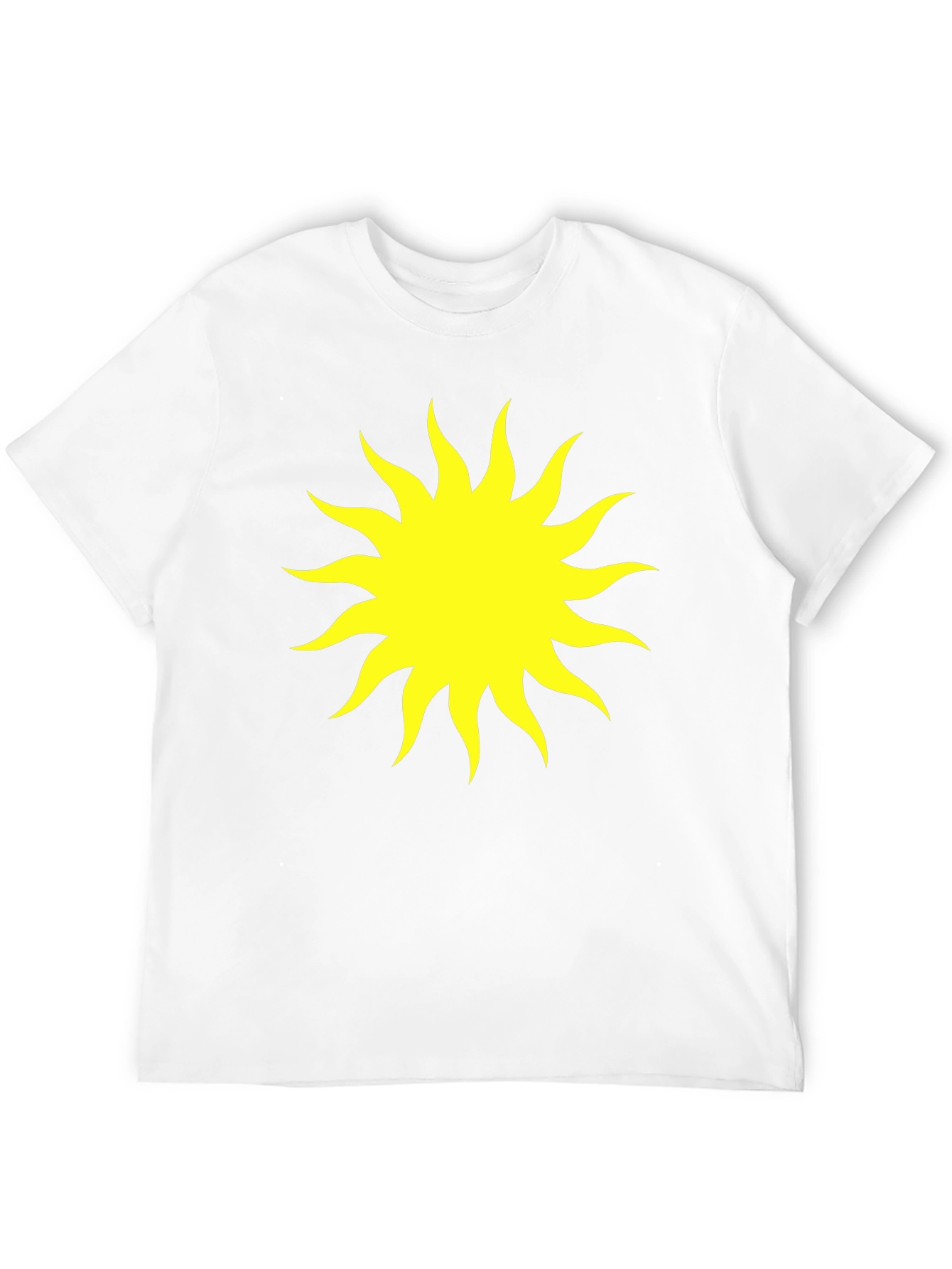 Black T-Shirt with Yellow Sun Graphic