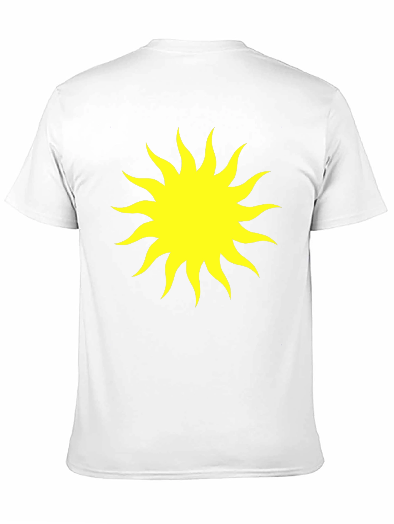 Black T-Shirt with Yellow Sun Graphic