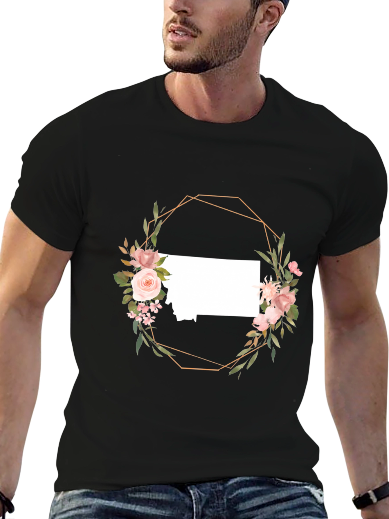 Floral Montana State T-Shirt