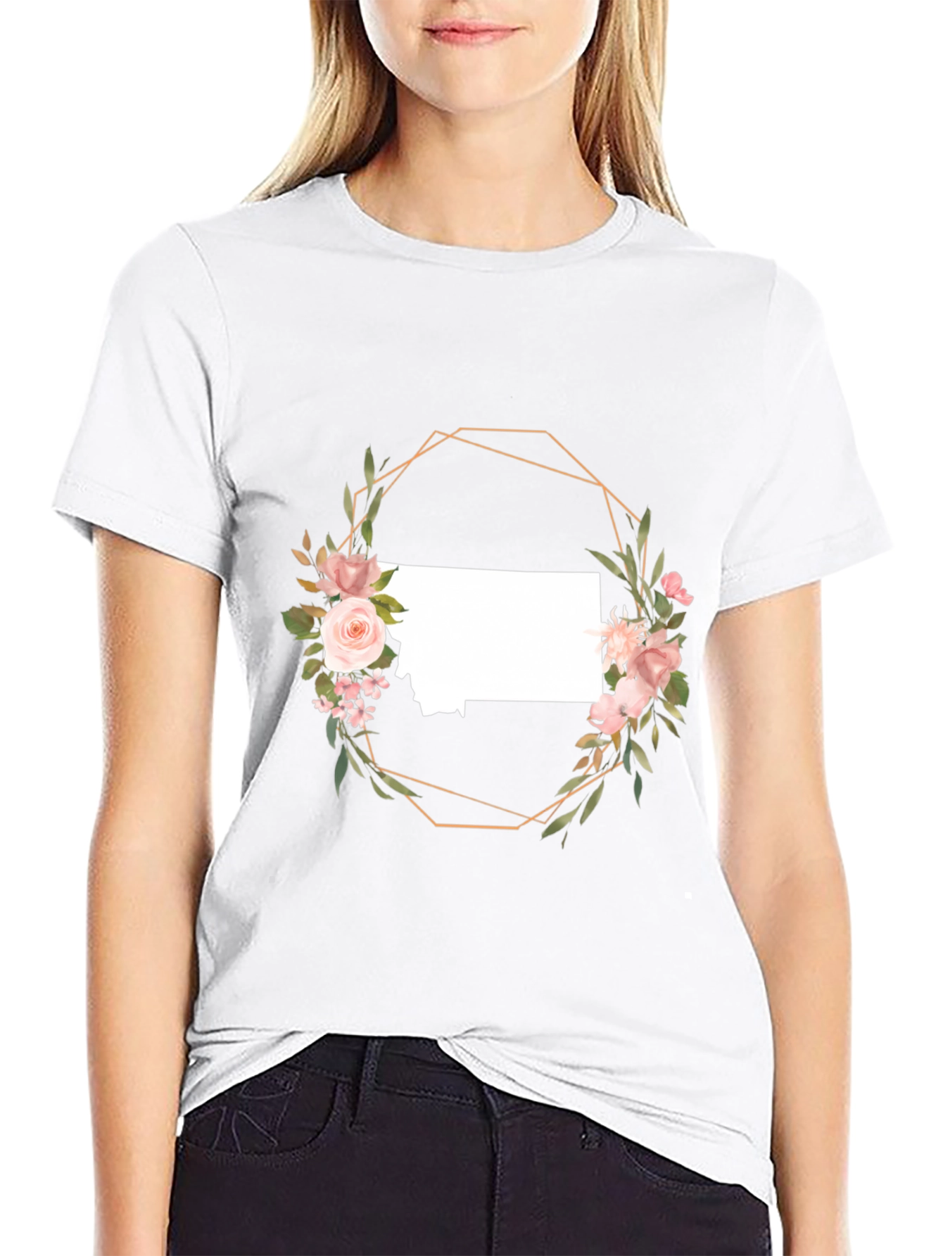 Floral Montana State T-Shirt