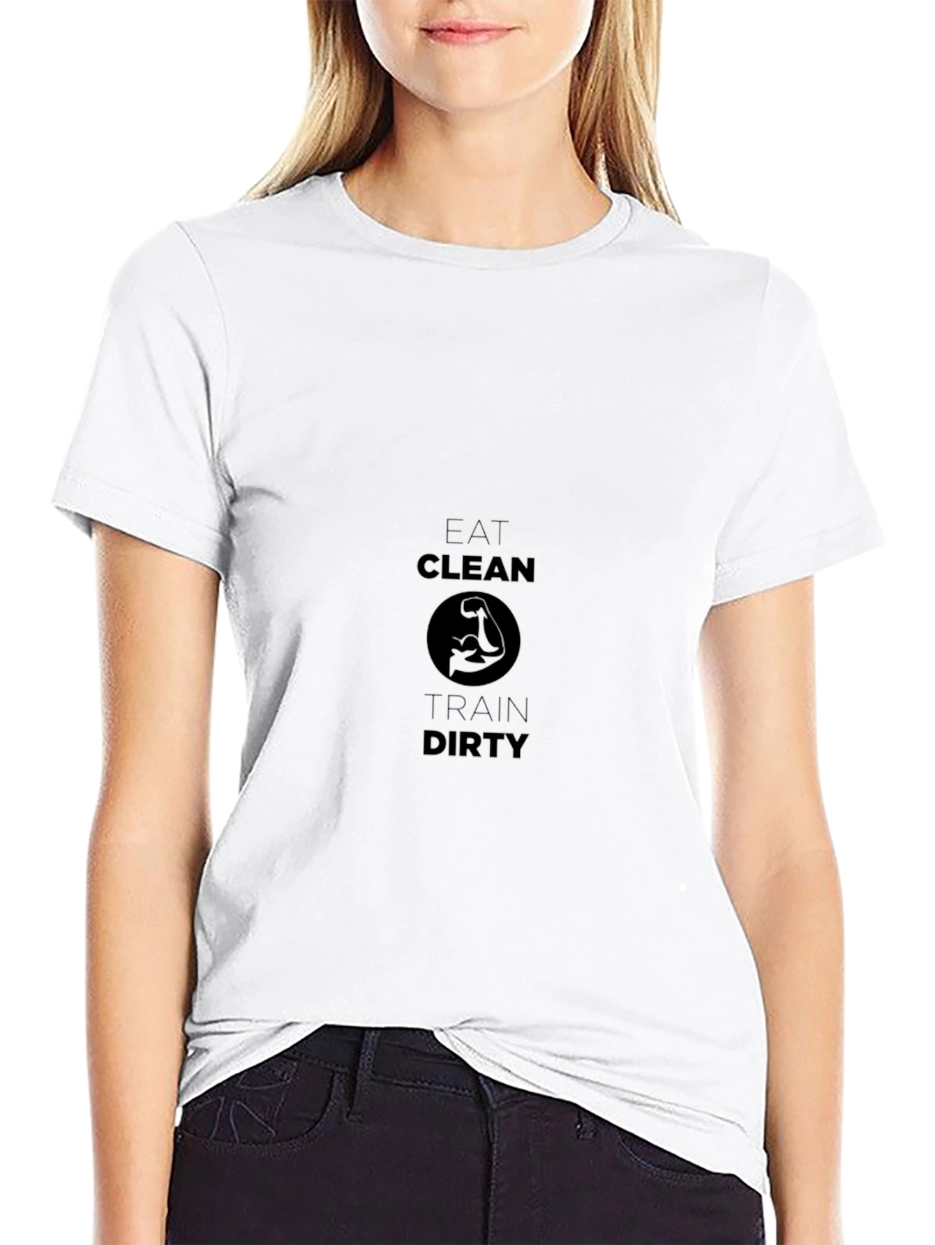 Eat Clean Train Dirty Black T-Shirt