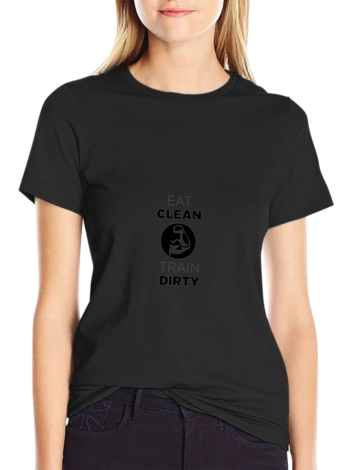 Eat Clean Train Dirty Black T-Shirt