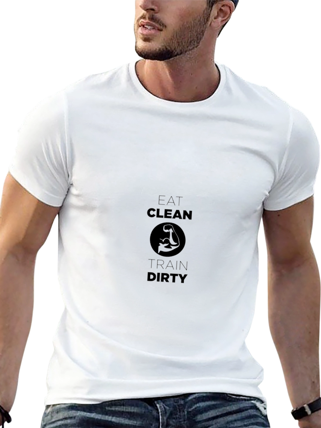 Eat Clean Train Dirty Black T-Shirt