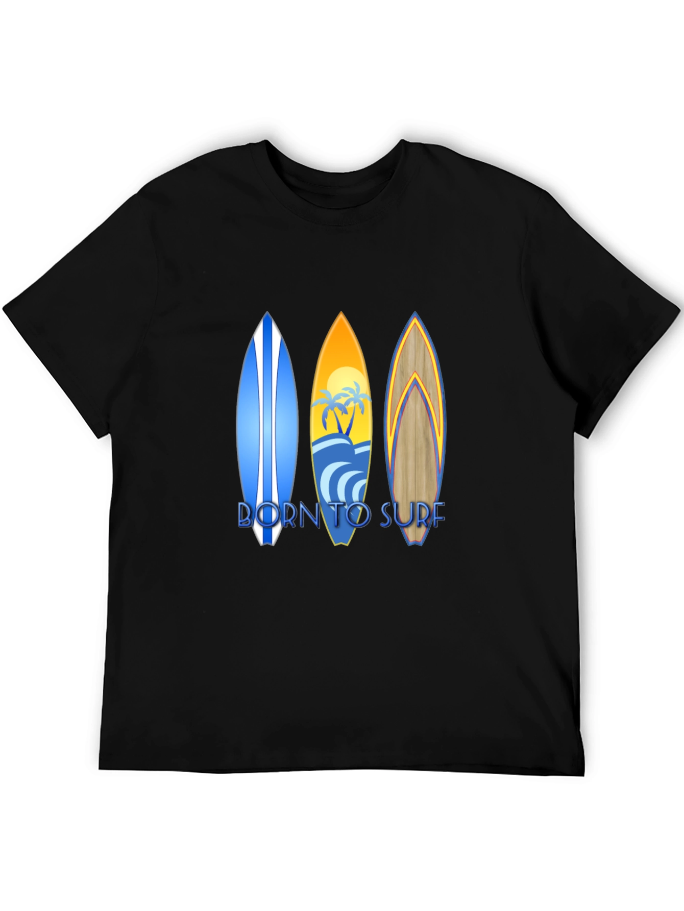 Born to Surf Graphic T-Shirt - Black