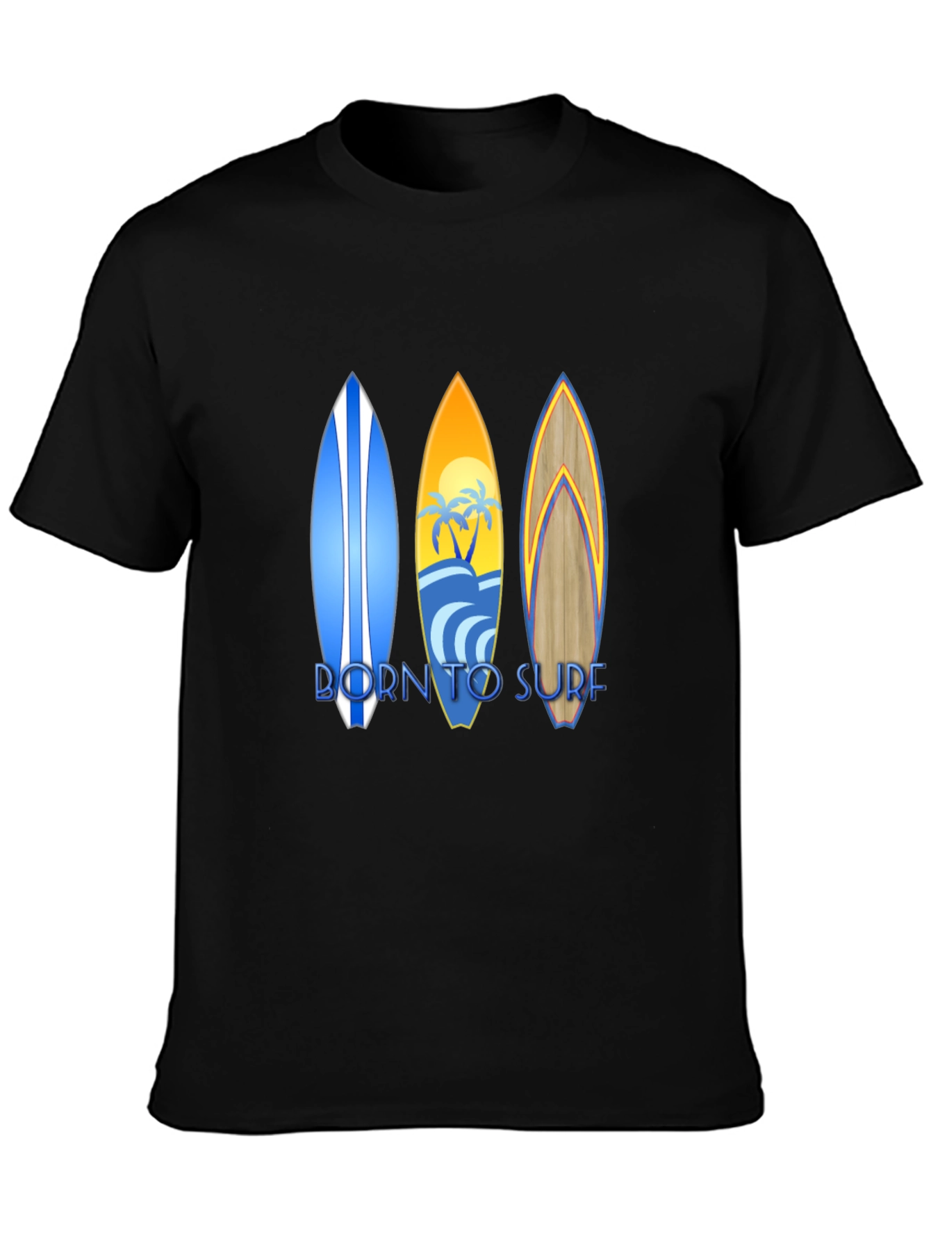 Born to Surf Graphic T-Shirt - Black