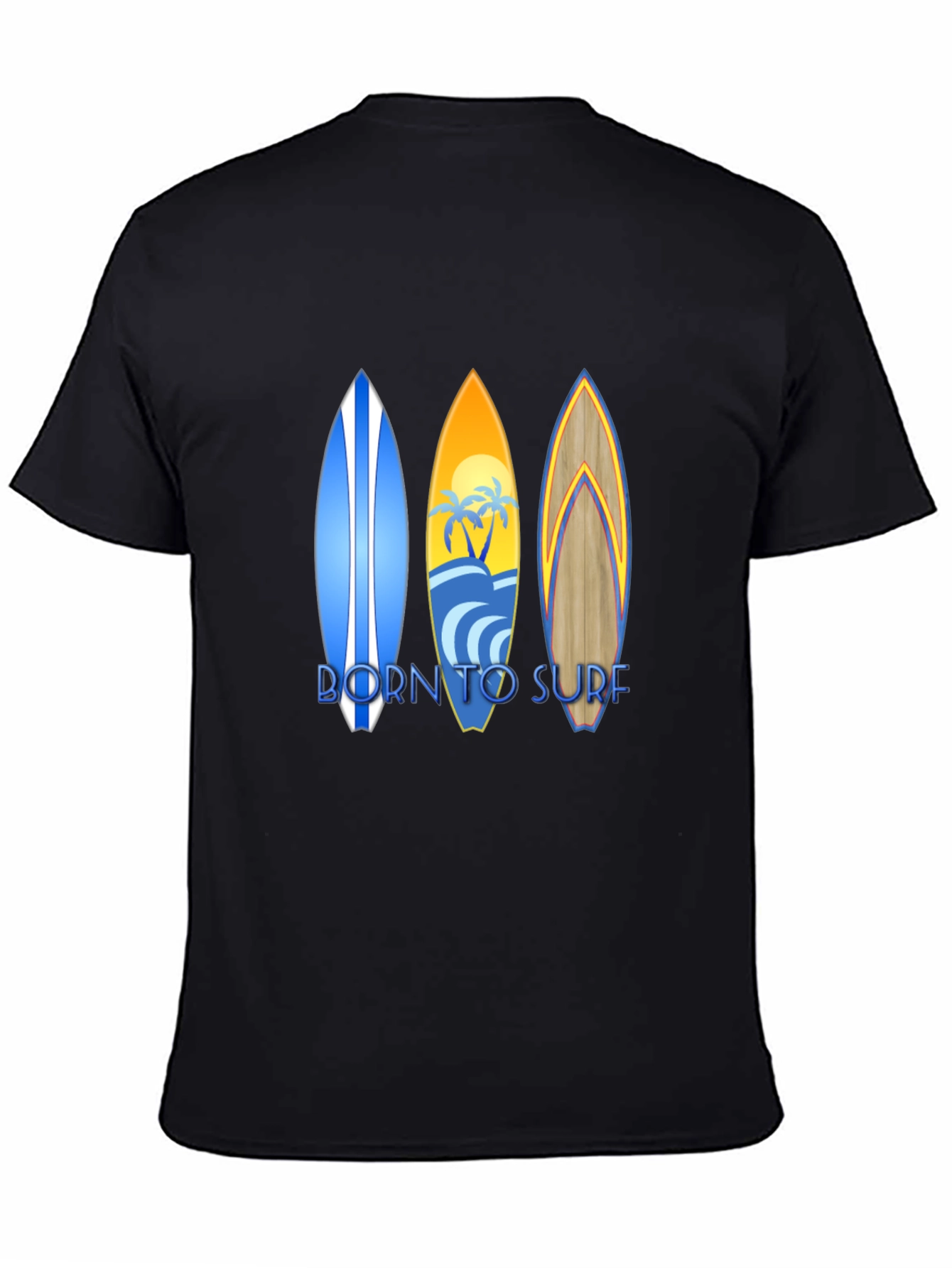 Born to Surf Graphic T-Shirt - Black