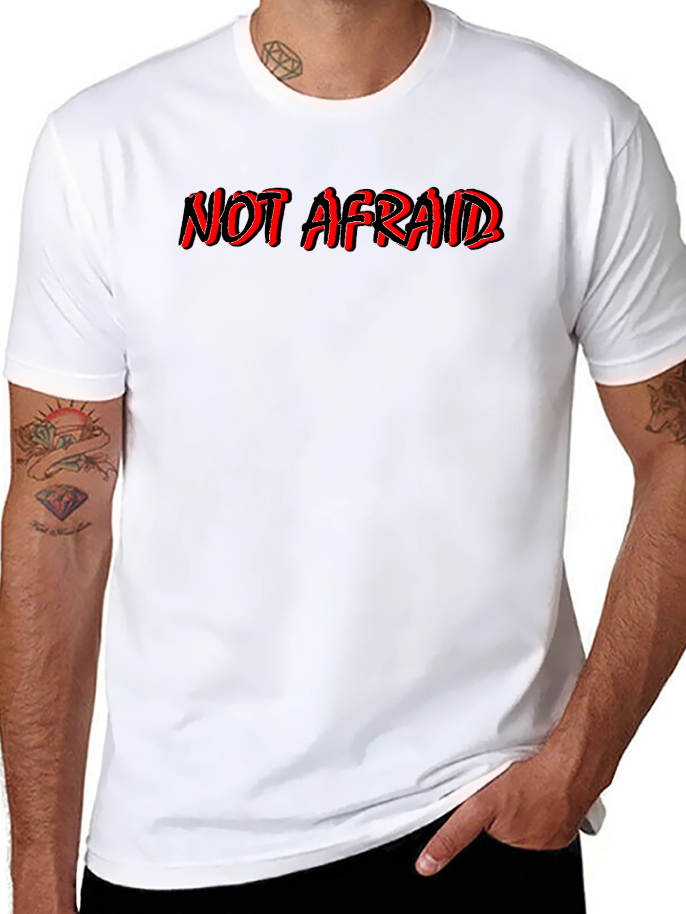 Not Afraid Black Graphic Tee