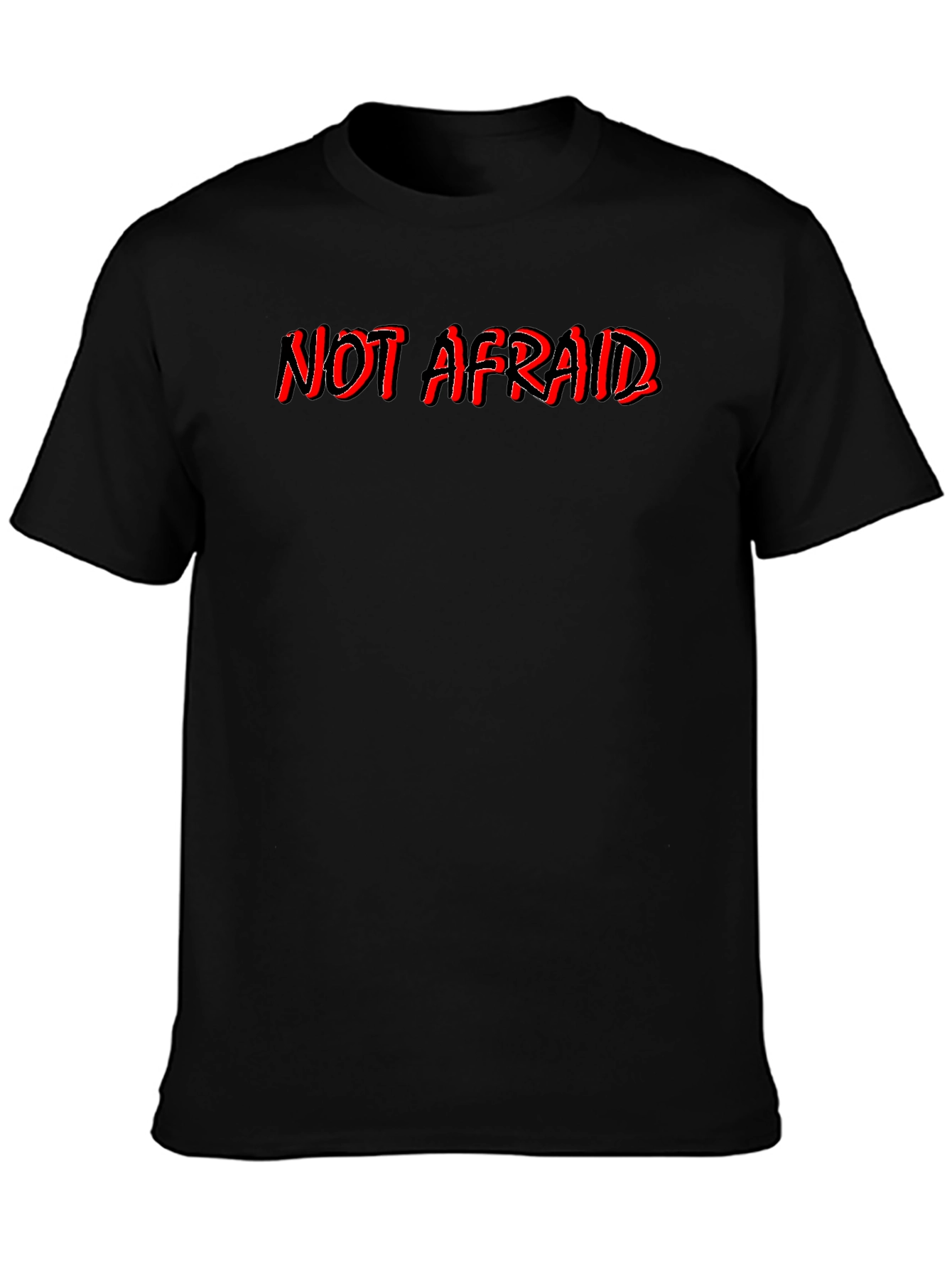 Not Afraid Black Graphic Tee