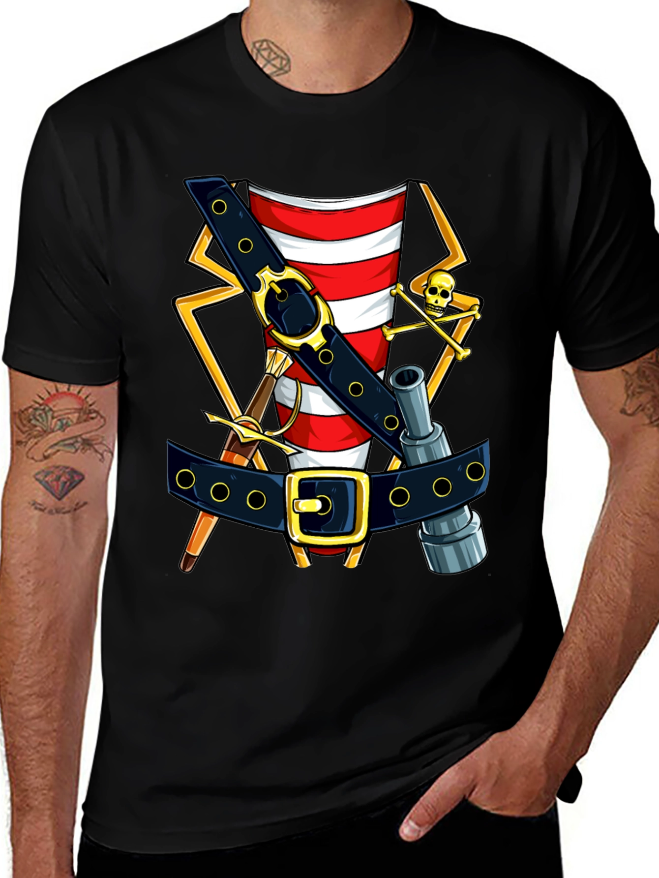 Pirate Costume T-Shirt Funny Halloween Graphic Tee