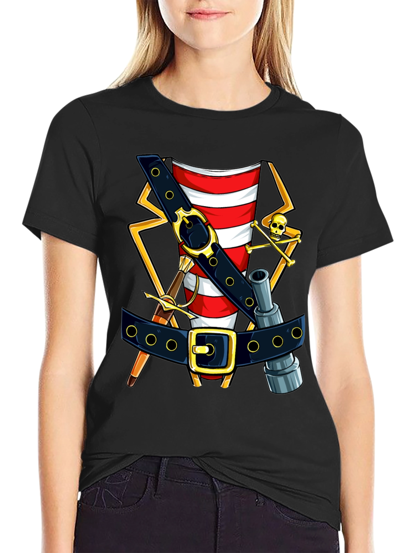 Pirate Costume T-Shirt Funny Halloween Graphic Tee