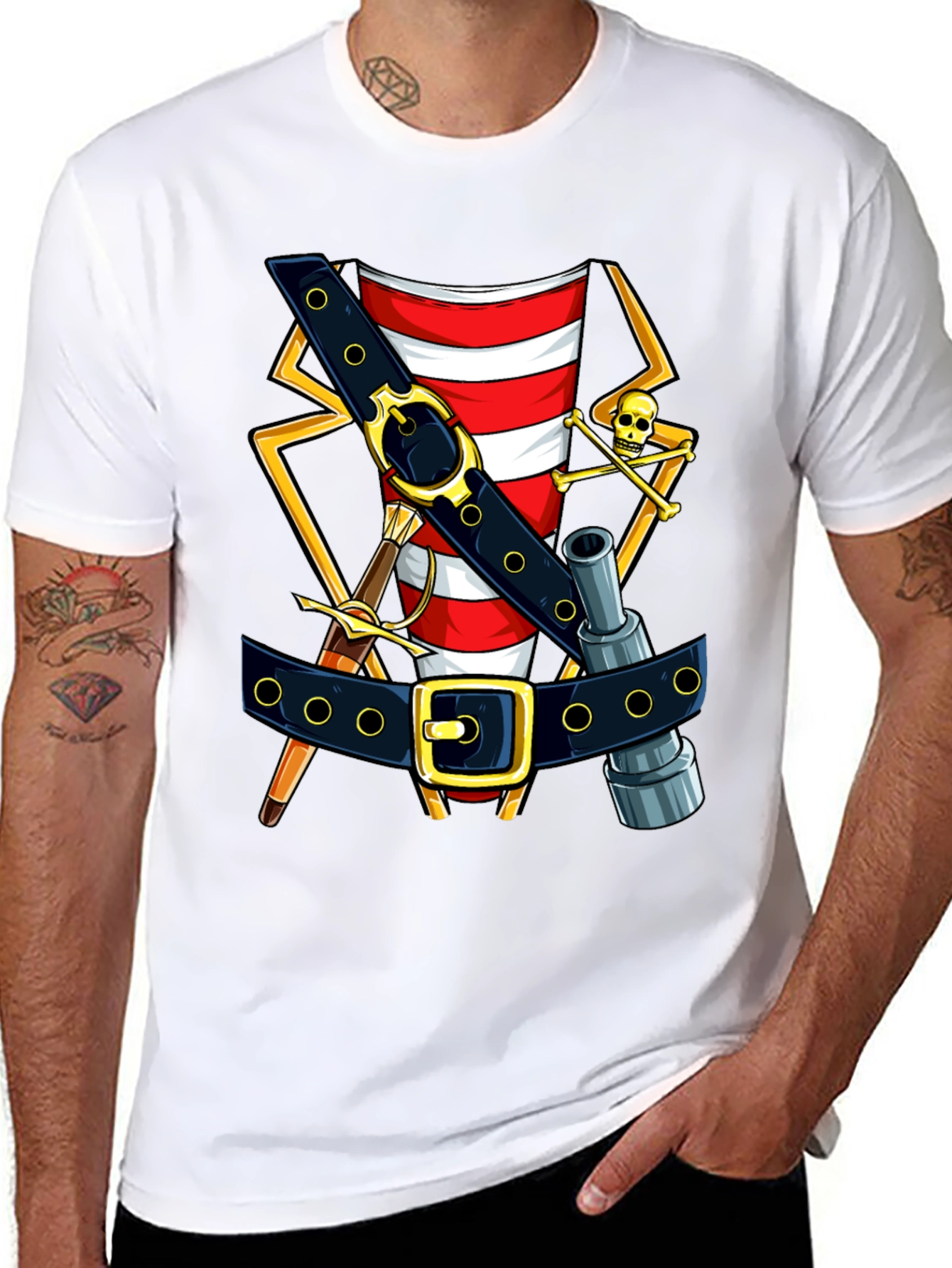 Pirate Costume T-Shirt Funny Halloween Graphic Tee