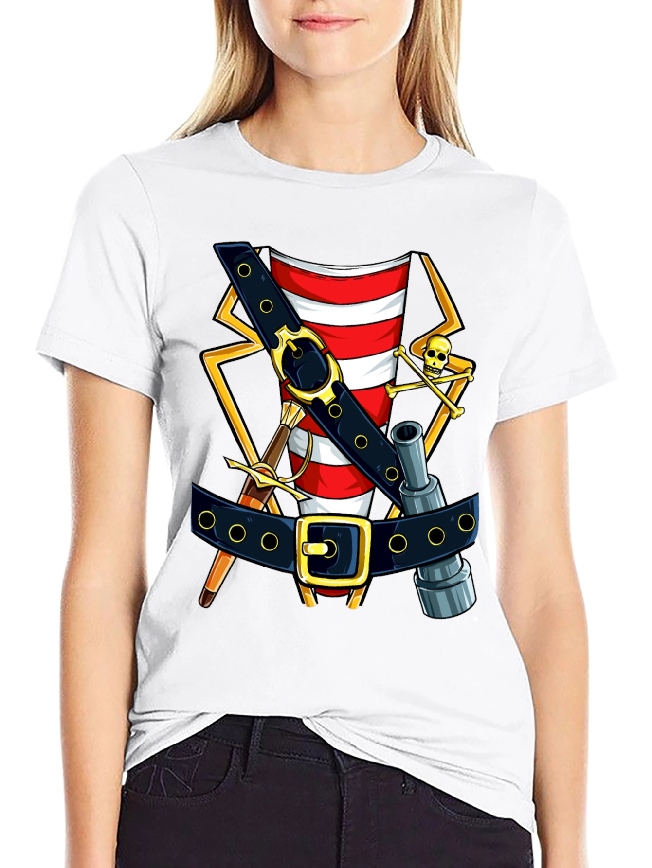 Pirate Costume T-Shirt Funny Halloween Graphic Tee