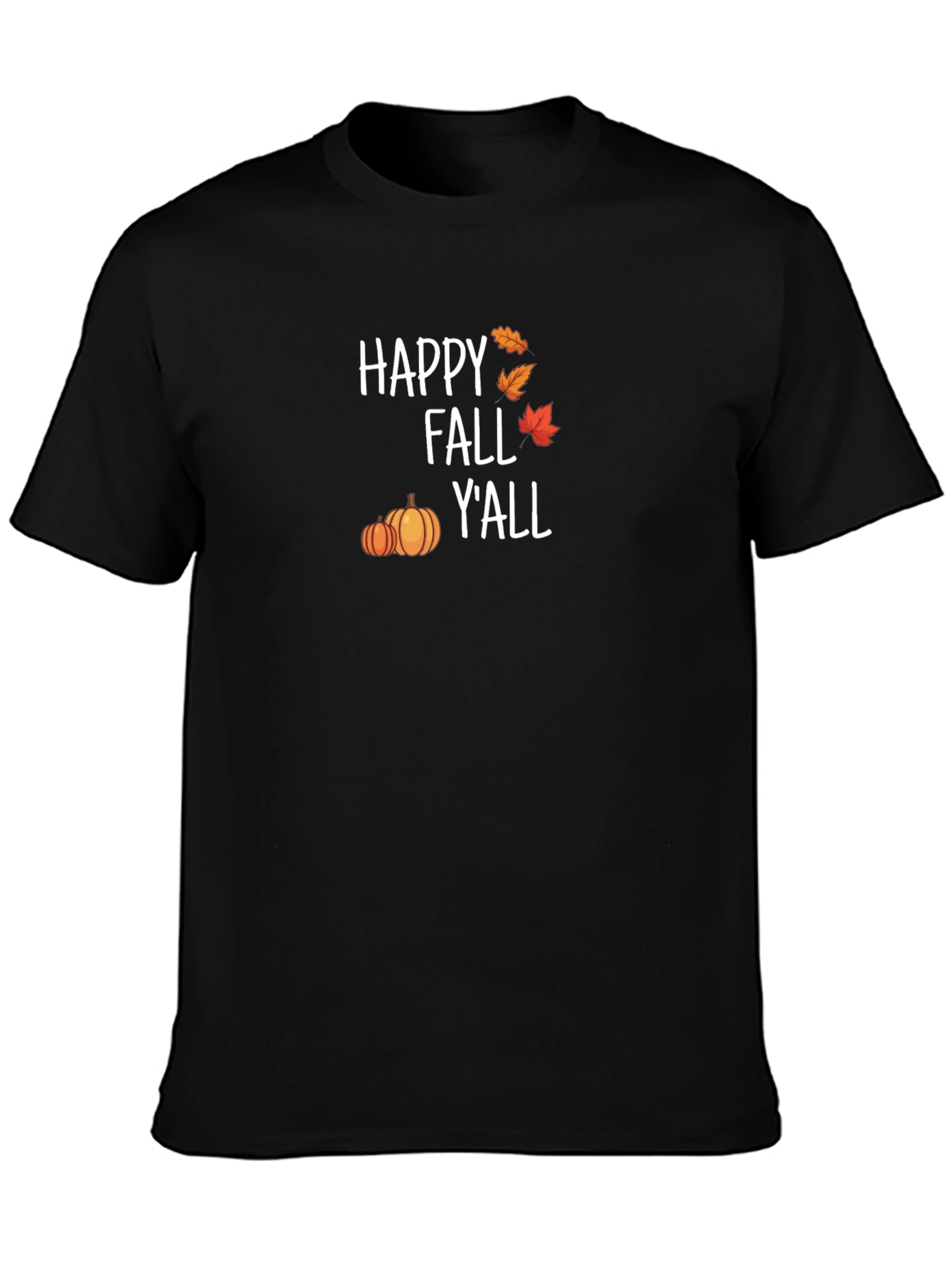 Happy Fall Yall Graphic Tee - Black