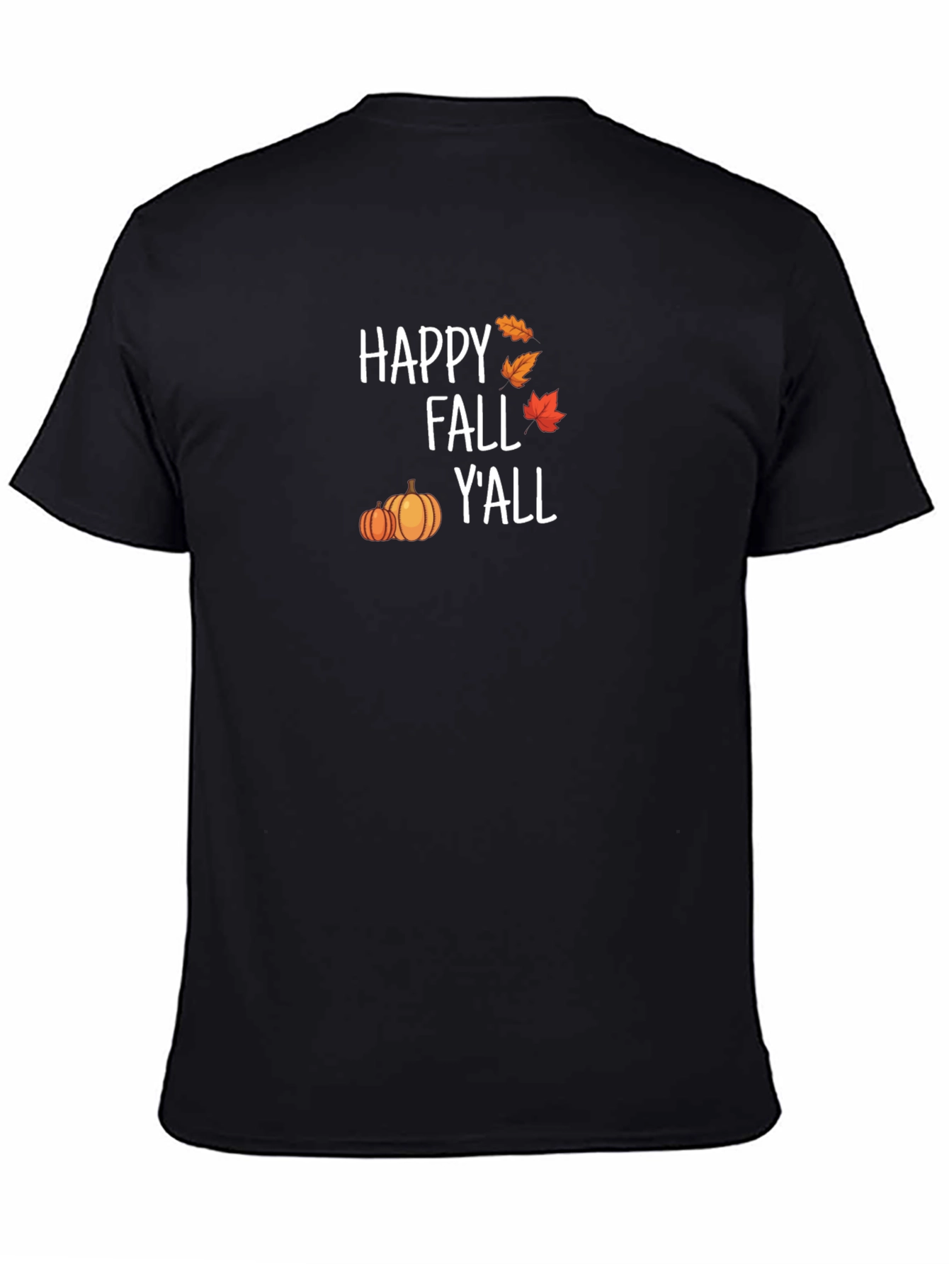 Happy Fall Yall Graphic Tee - Black