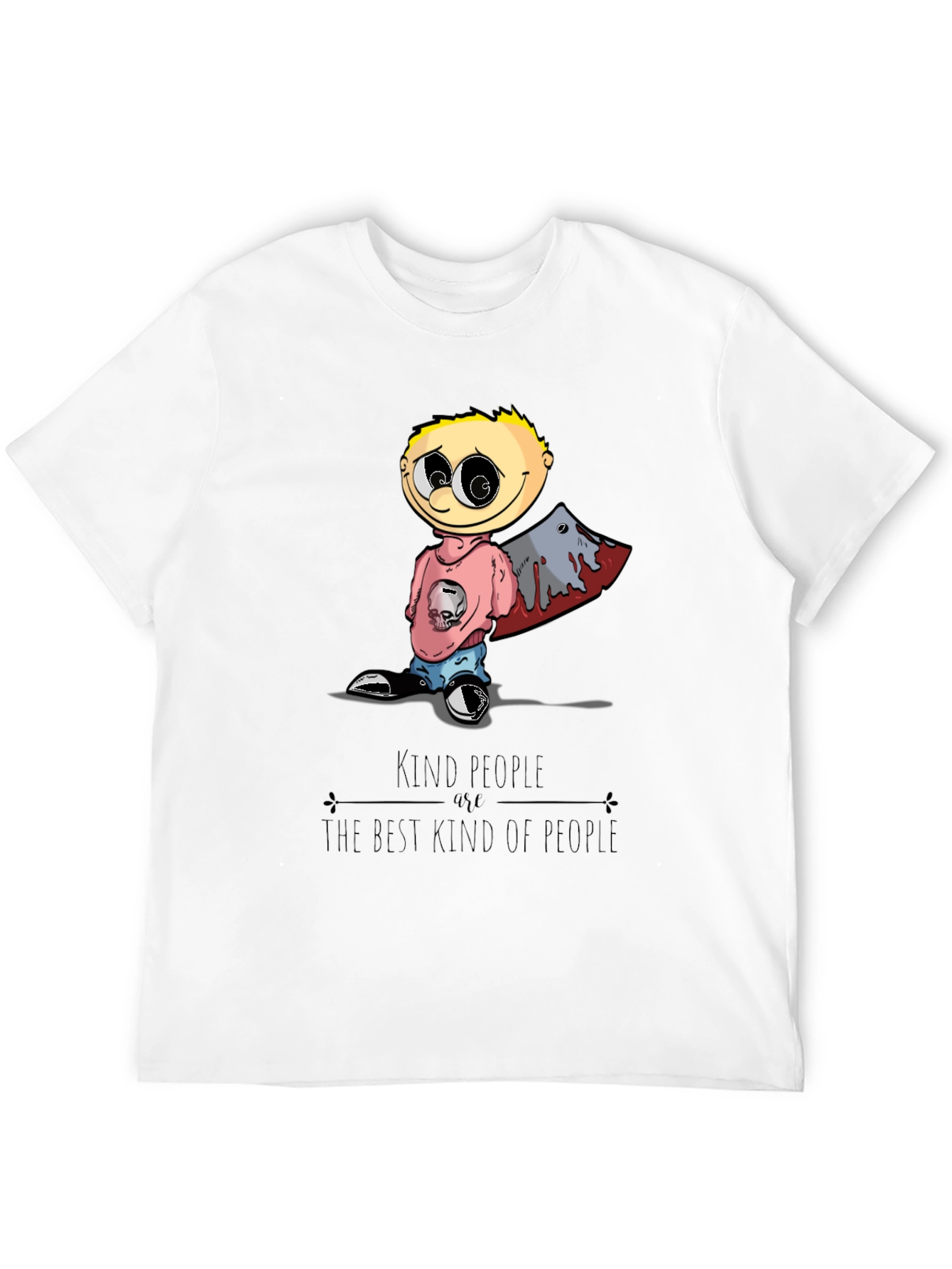Kind People Cartoon Graphic T-Shirt