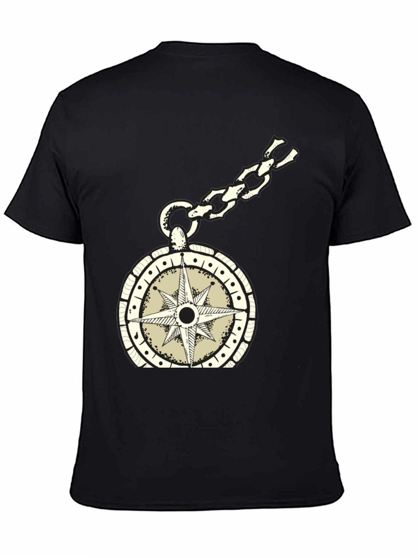 Compass Pendant Black T-Shirt