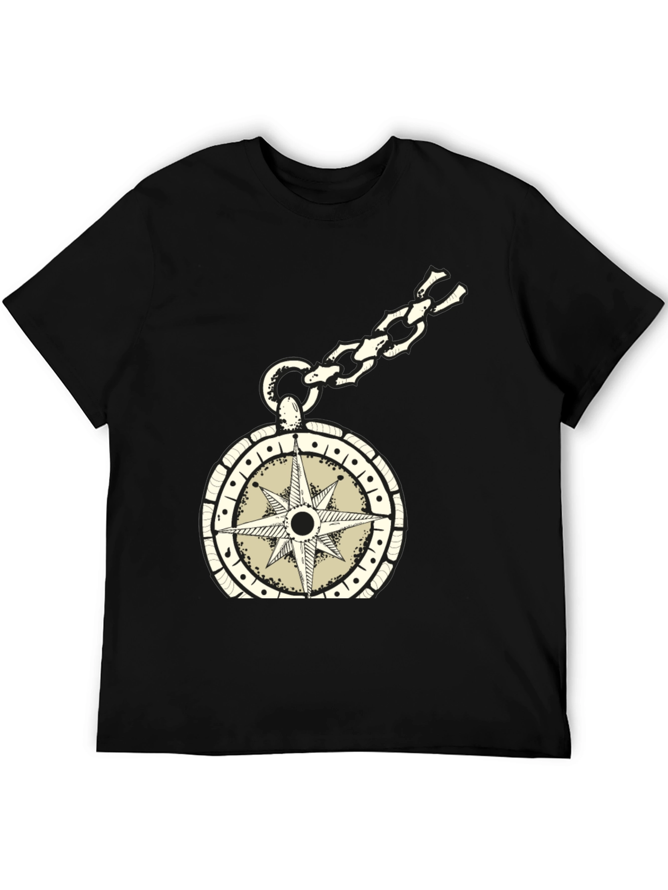 Compass Pendant Black T-Shirt