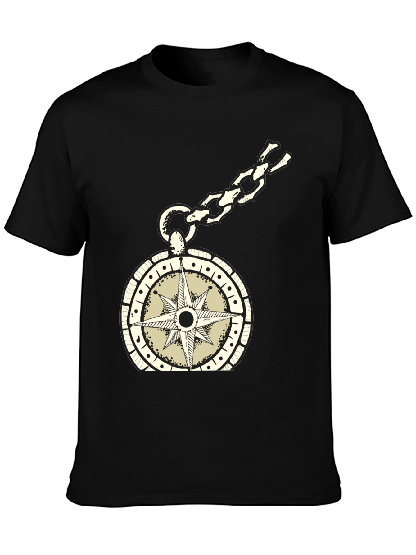 Compass Pendant Black T-Shirt