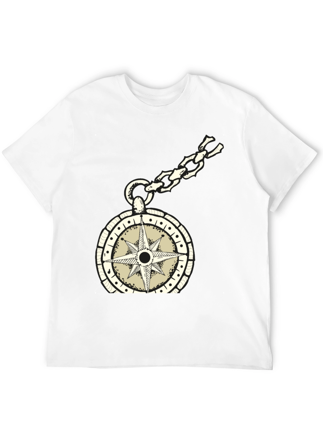 Compass Pendant Black T-Shirt
