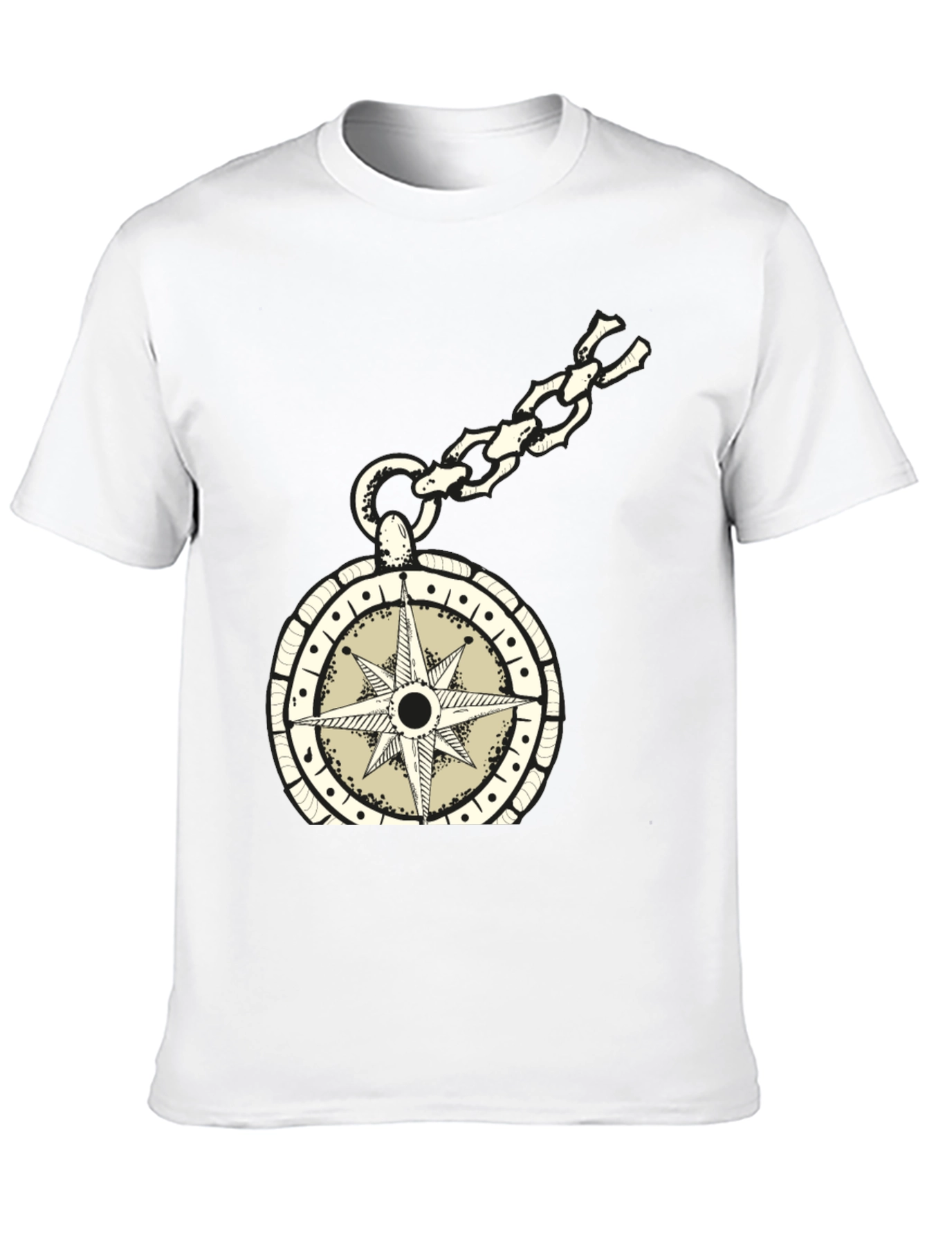 Compass Pendant Black T-Shirt