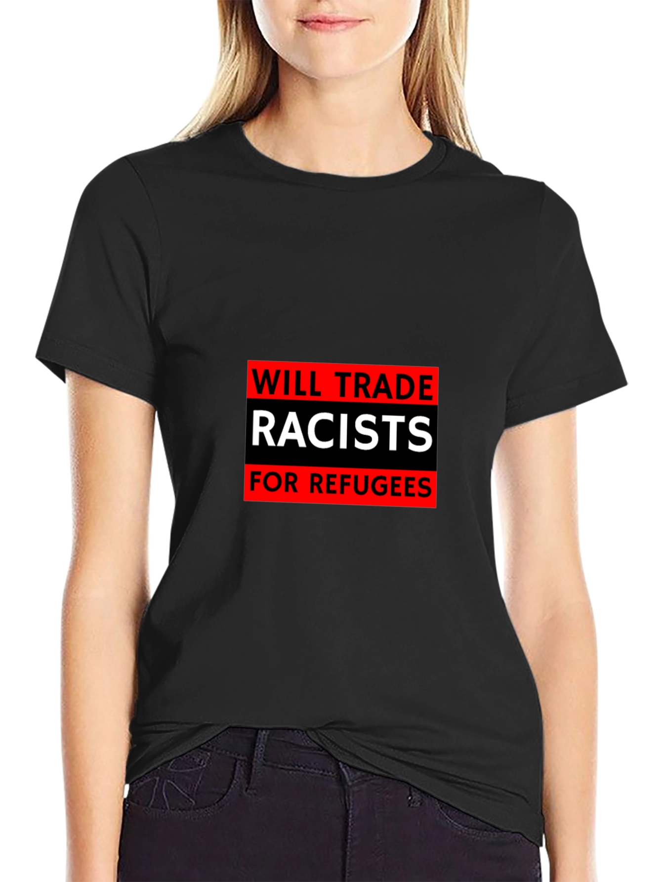 Trade Racists for Refugees Graphic Tee