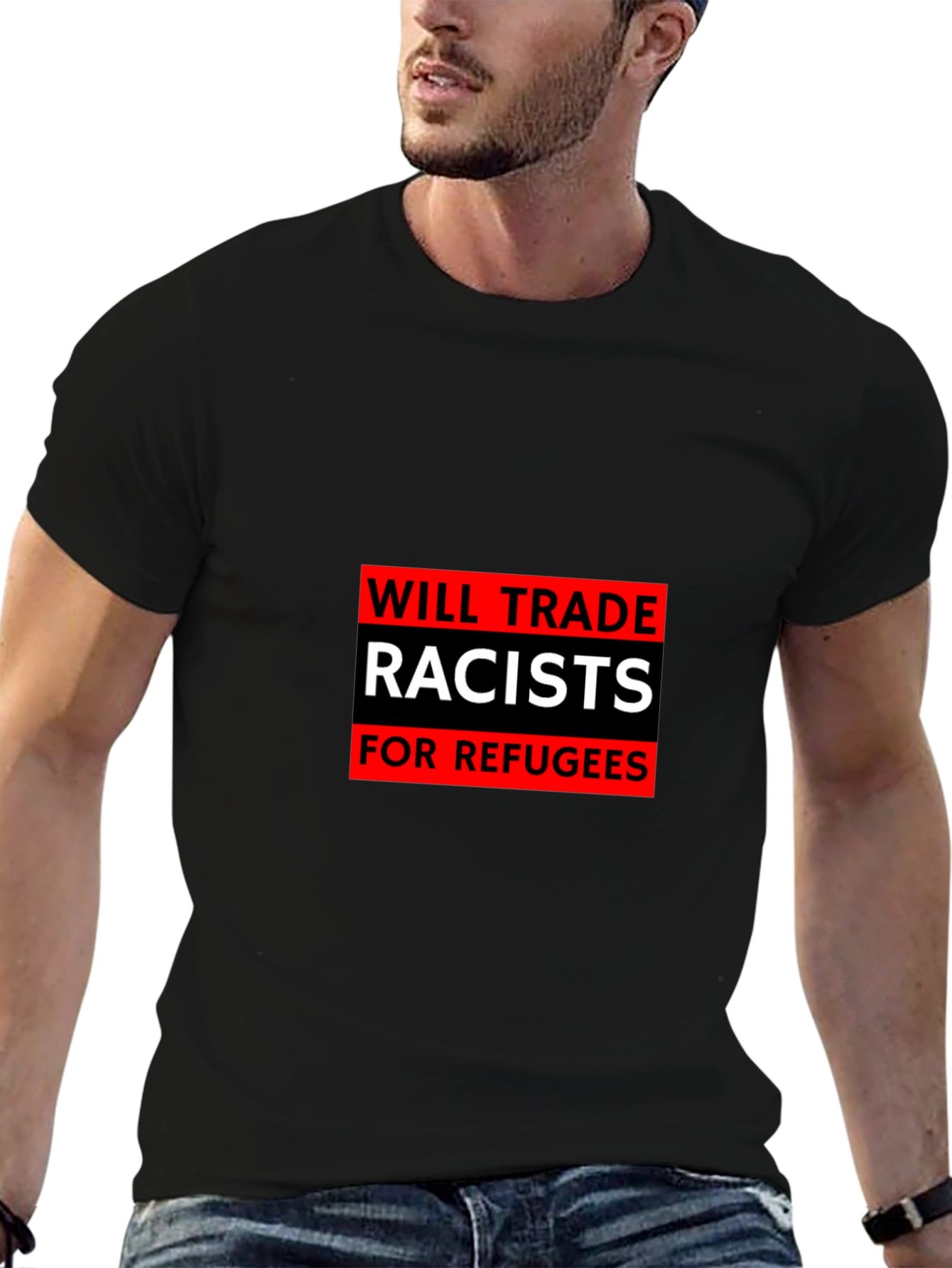 Trade Racists for Refugees Graphic Tee