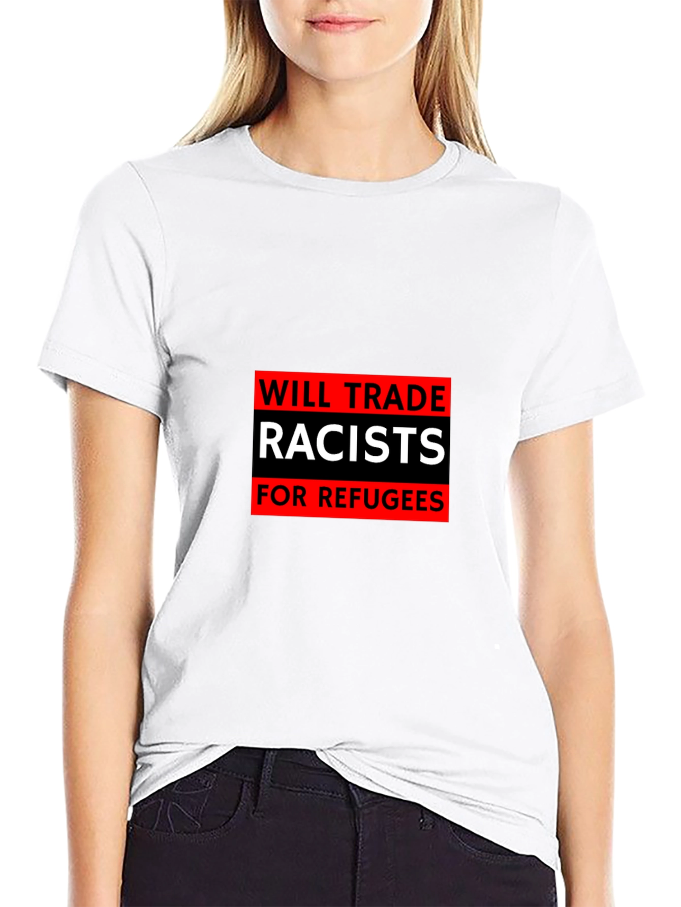 Trade Racists for Refugees Graphic Tee