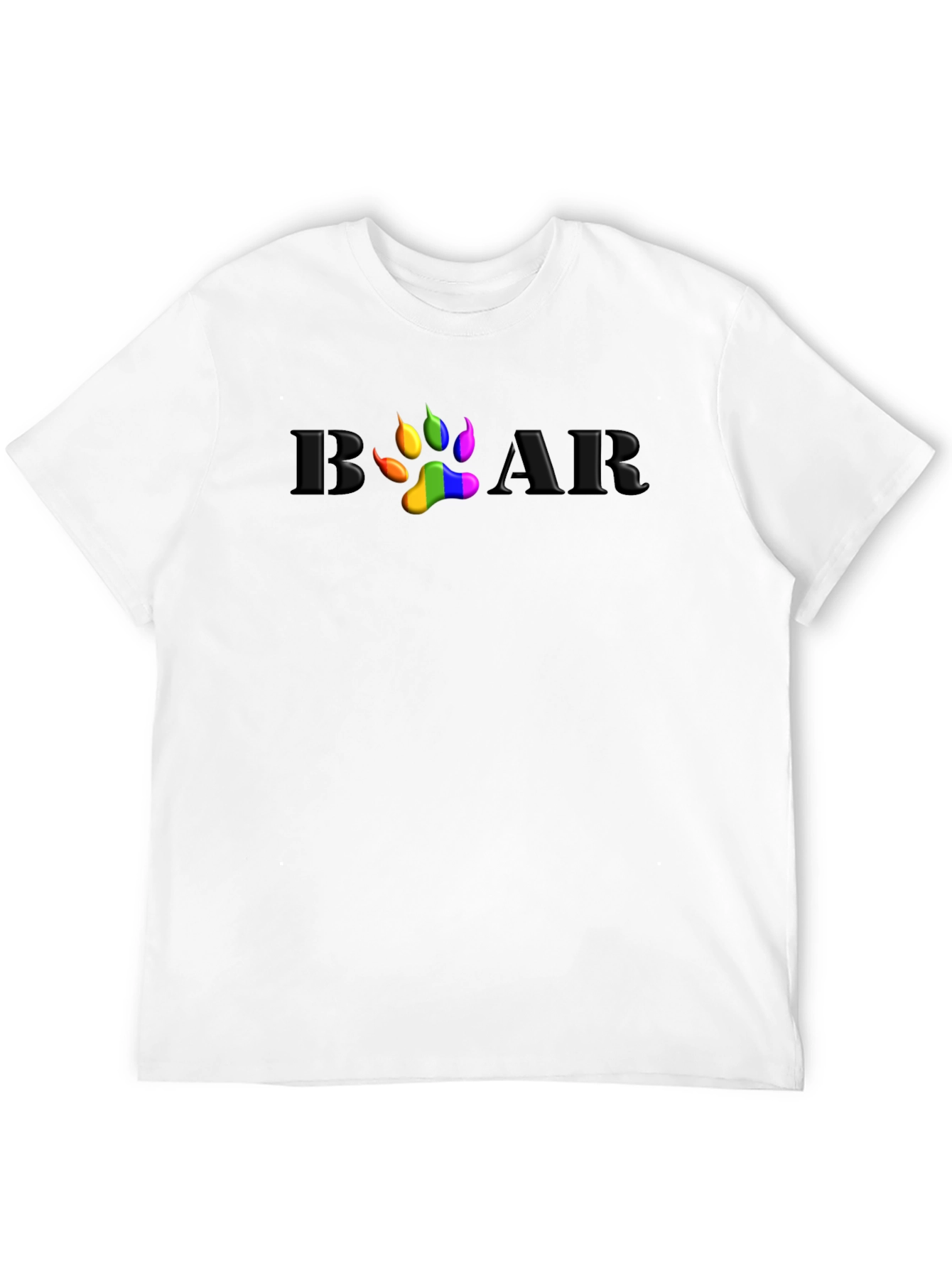 Rainbow Pride Bear Paw T-Shirt