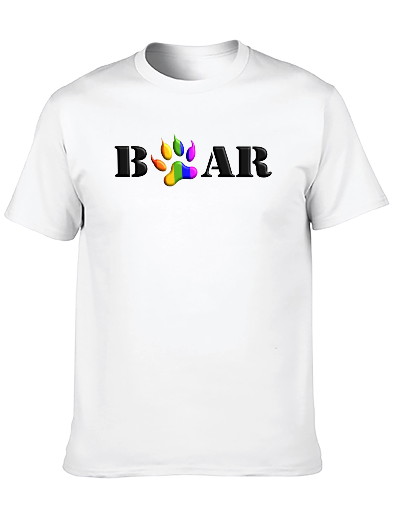 Rainbow Pride Bear Paw T-Shirt