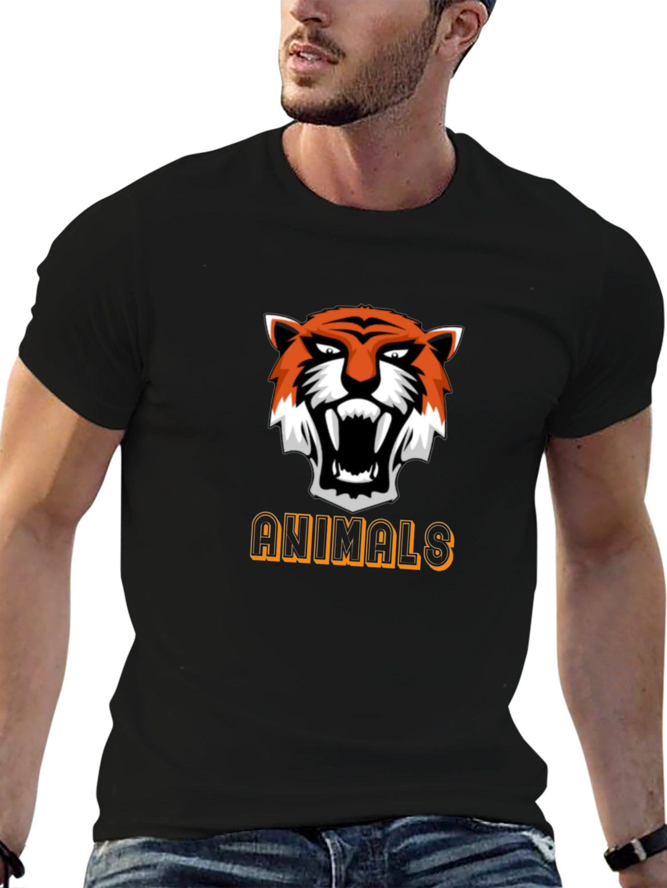 Bold Tiger Graphic Tee - Animal Lover T-Shirt
