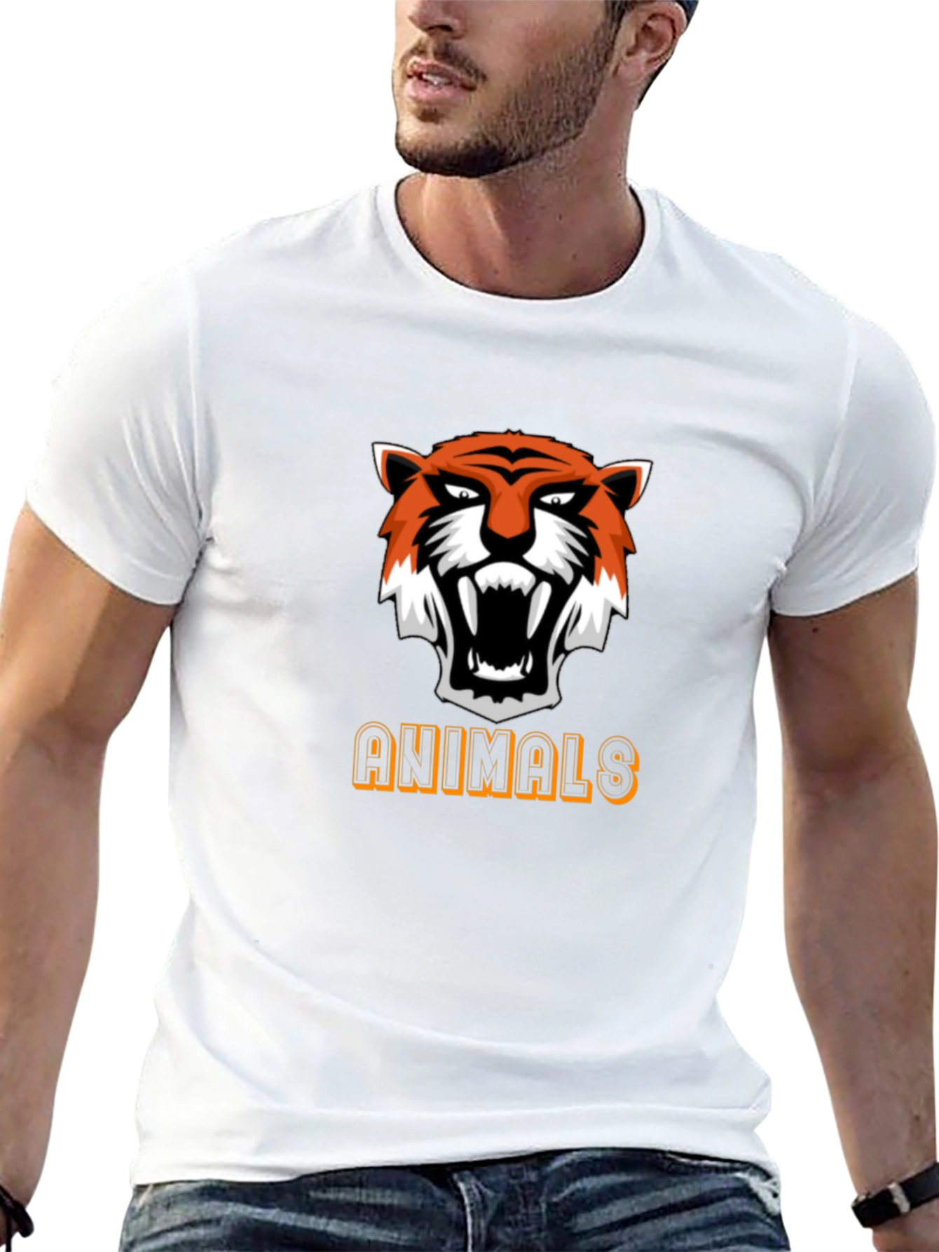 Bold Tiger Graphic Tee - Animal Lover T-Shirt