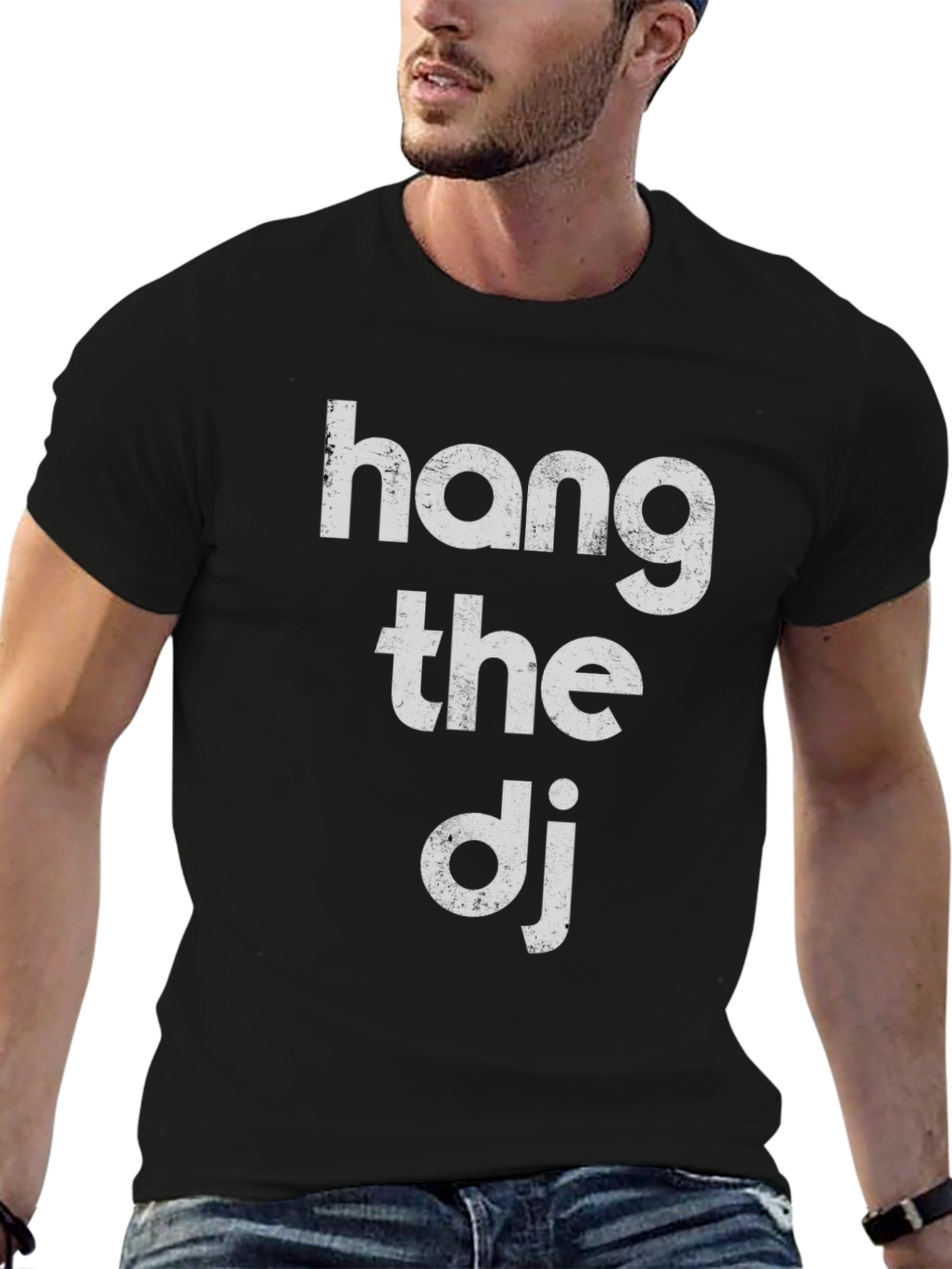 Hang The DJ Graphic Tee - Black Cotton T-Shirt